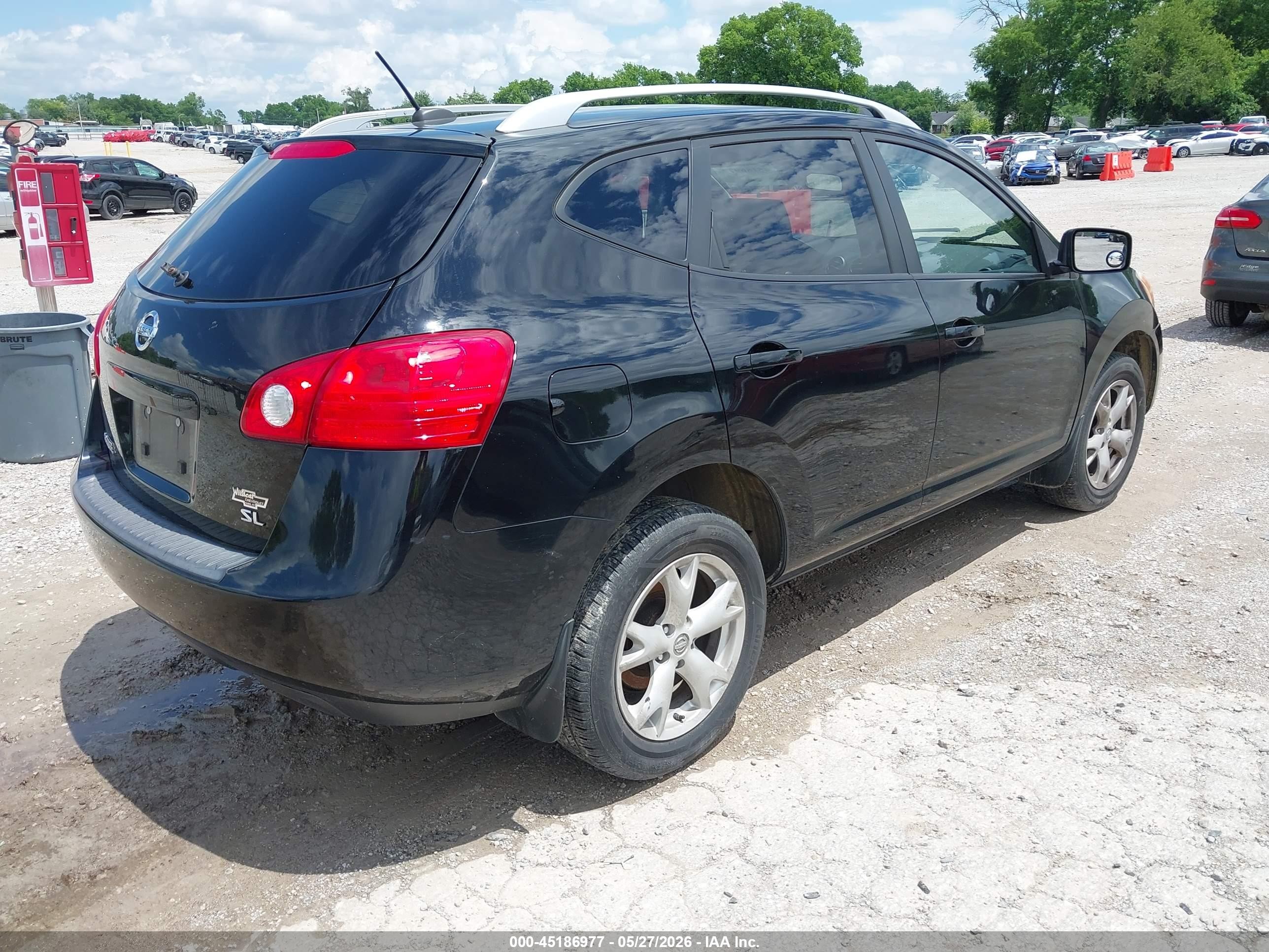 2008 Nissan Rogue Sl Black vin: JN8AS58T38W015051