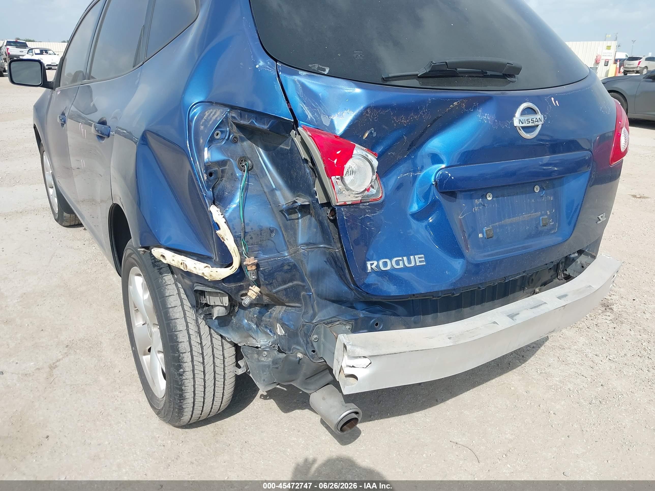 2008 Nissan Rogue Sl Blue vin: JN8AS58T38W020668