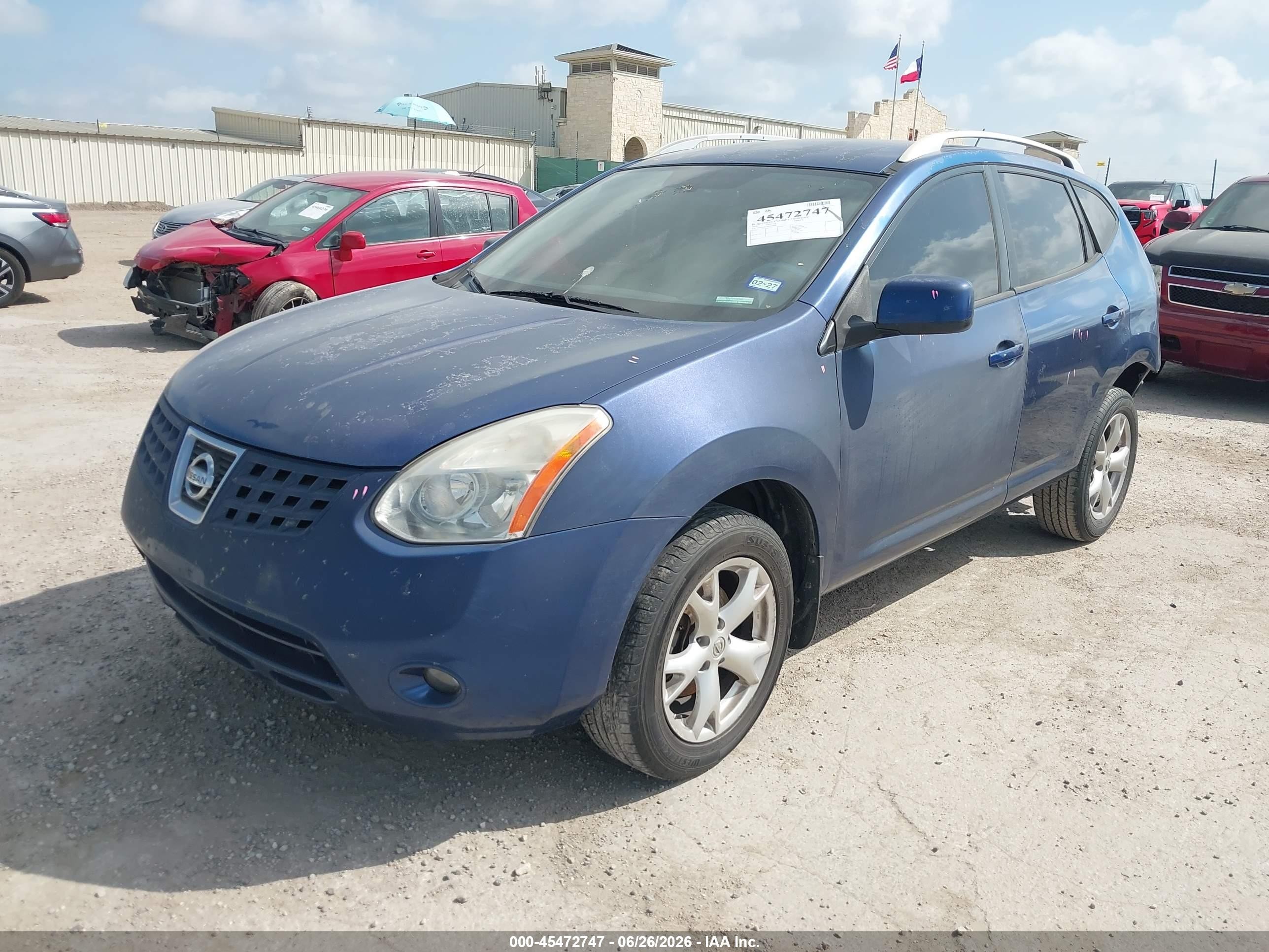 2008 Nissan Rogue Sl Blue vin: JN8AS58T38W020668