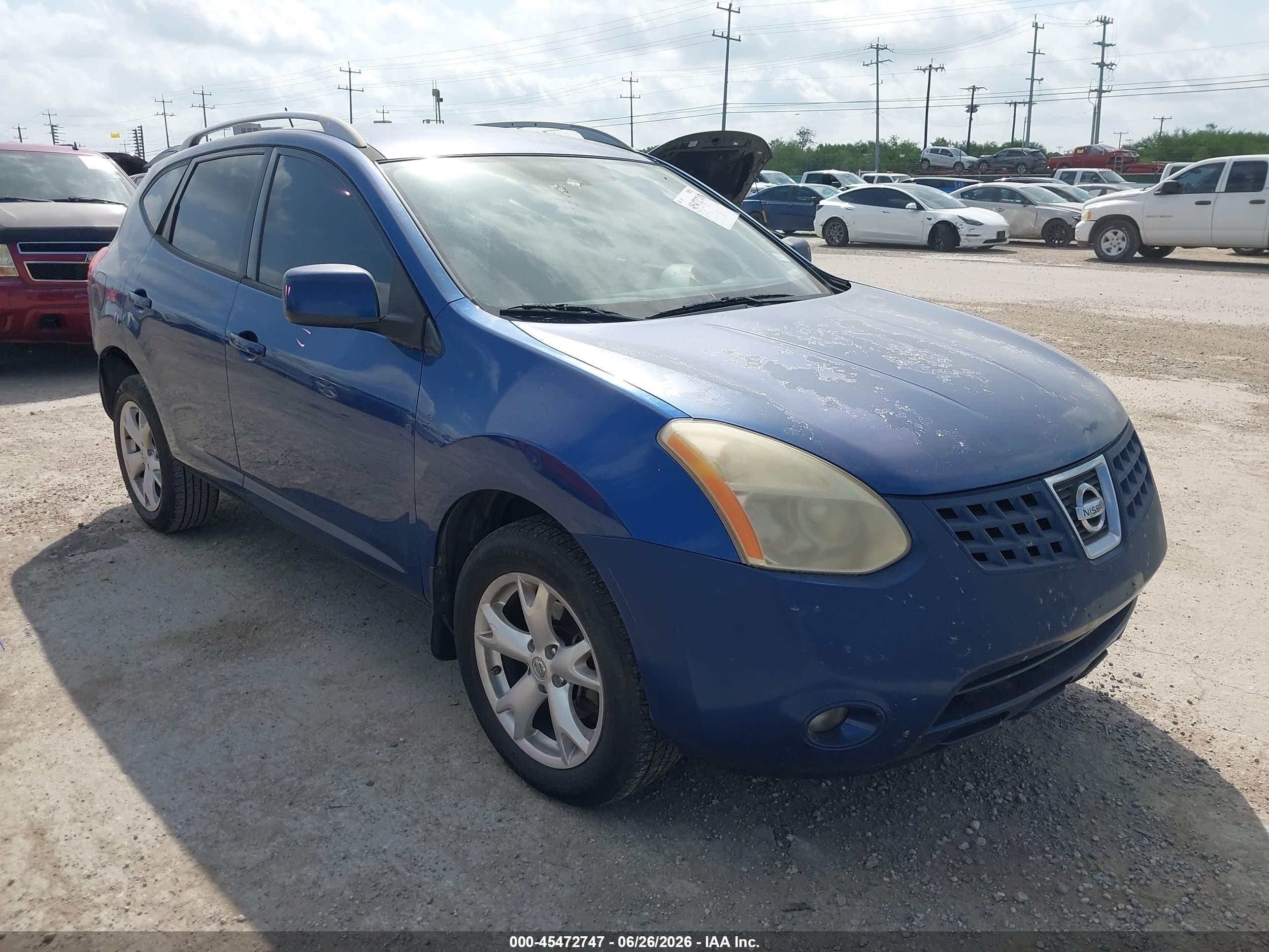 2008 Nissan Rogue Sl Blue vin: JN8AS58T38W020668