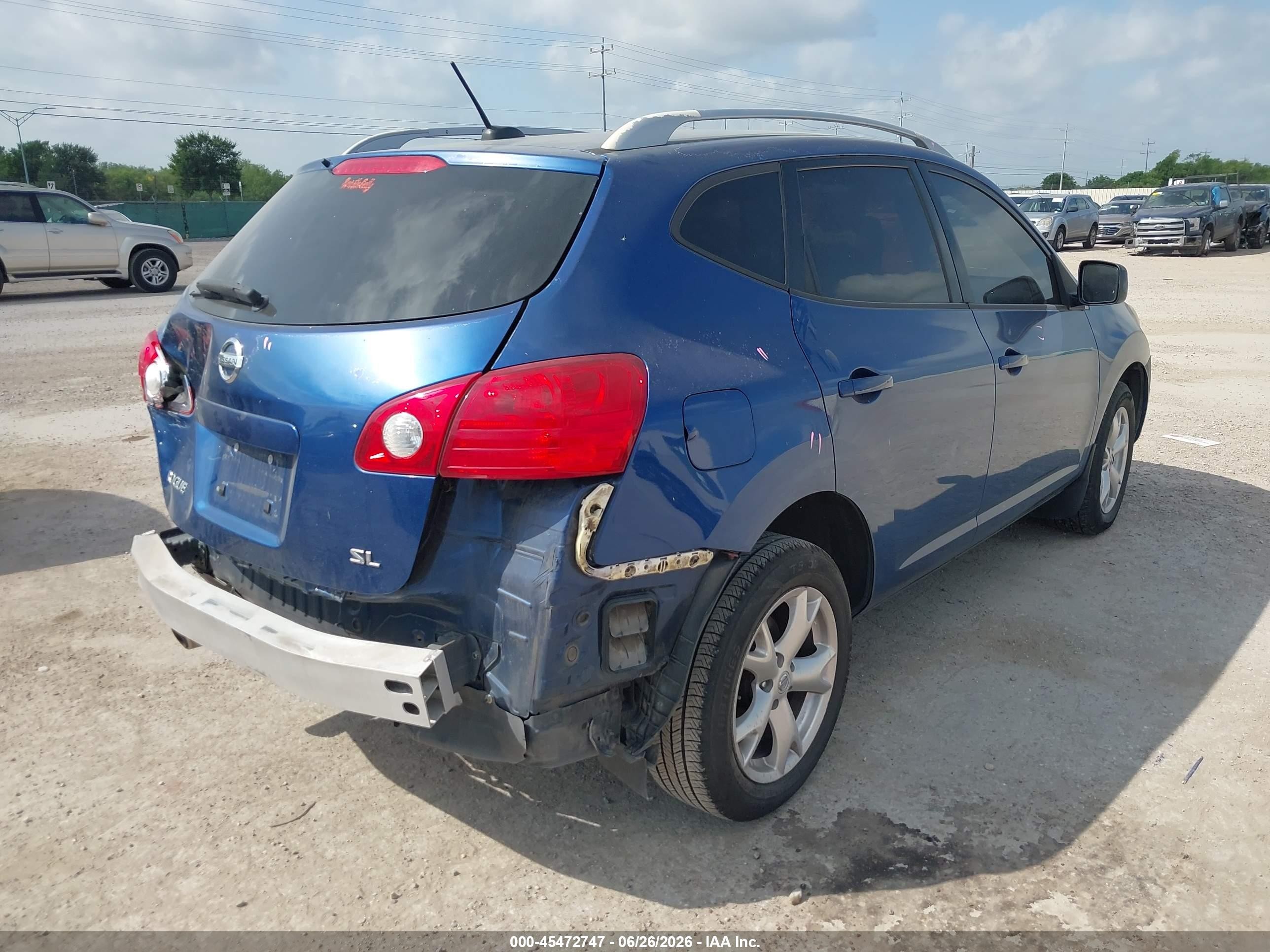 2008 Nissan Rogue Sl Blue vin: JN8AS58T38W020668