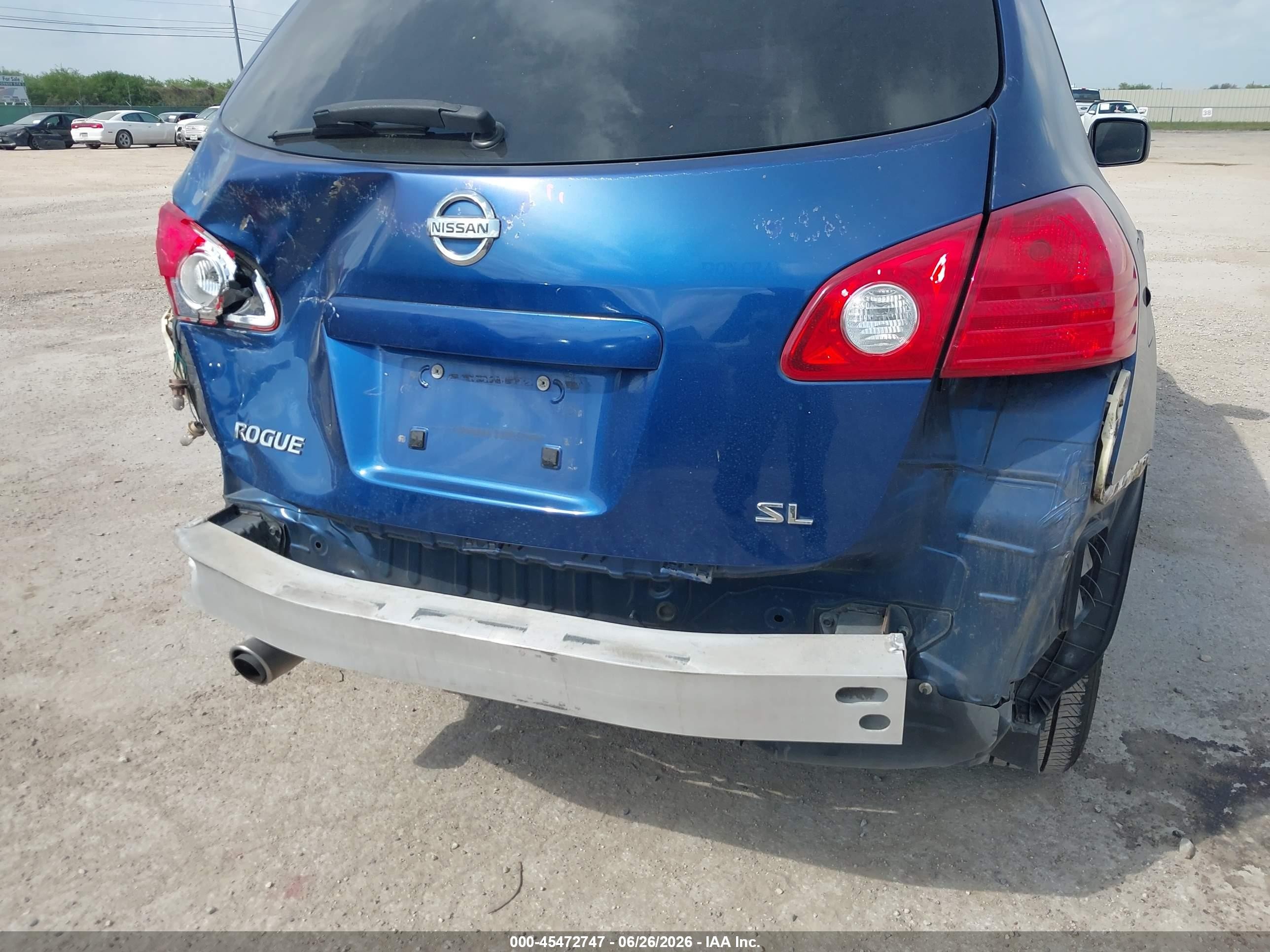 2008 Nissan Rogue Sl Blue vin: JN8AS58T38W020668