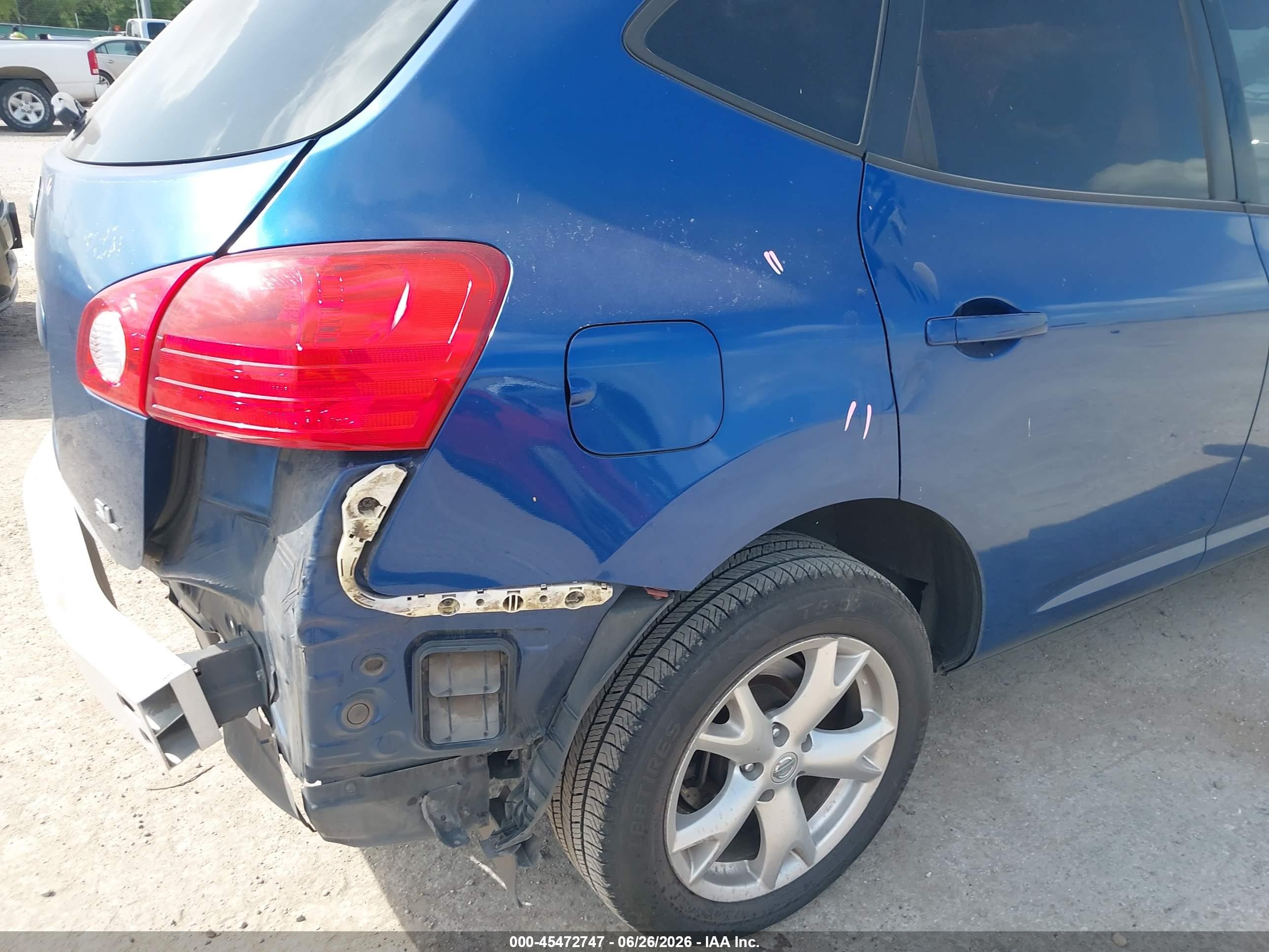 2008 Nissan Rogue Sl Blue vin: JN8AS58T38W020668