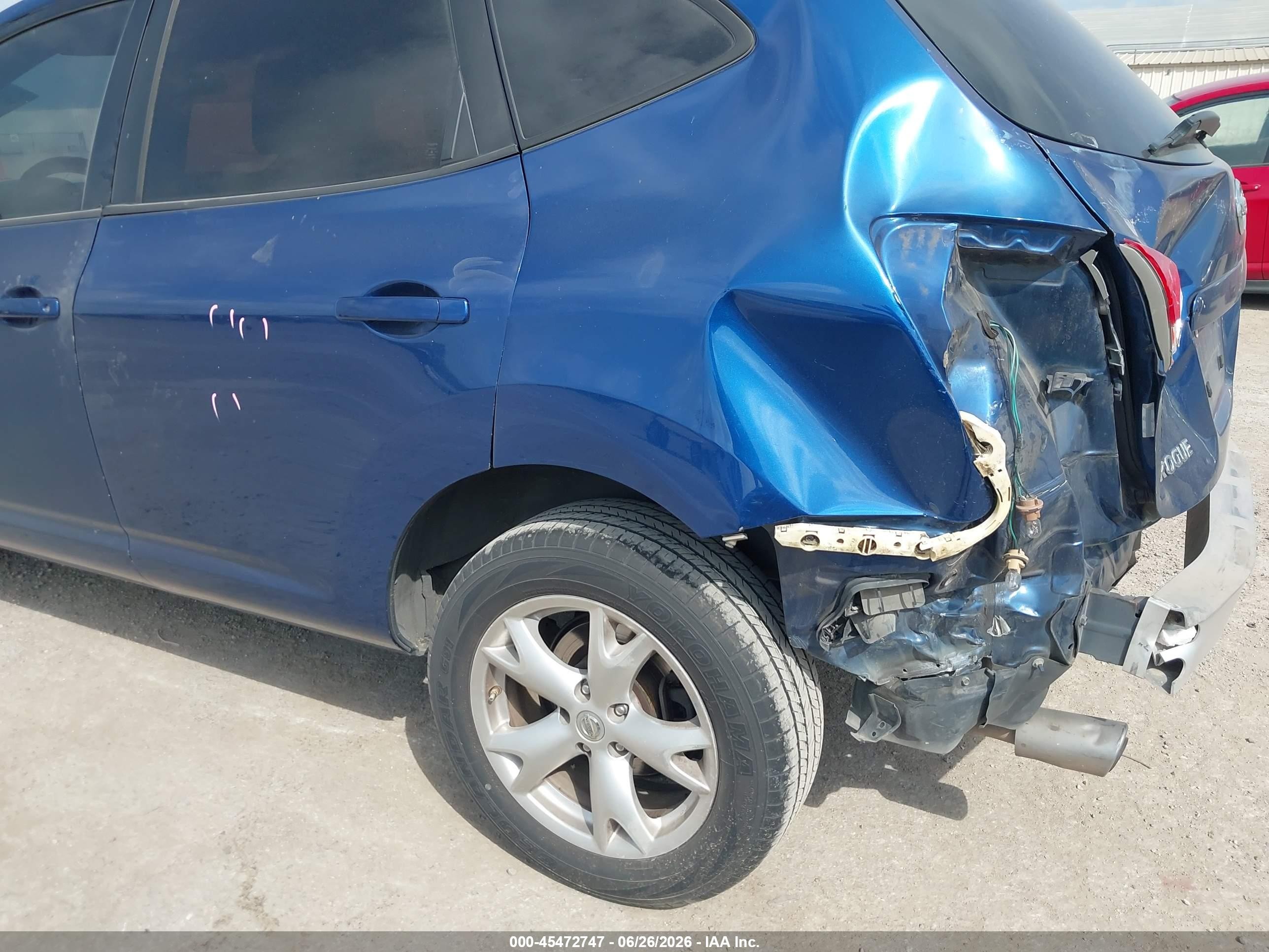 2008 Nissan Rogue Sl Blue vin: JN8AS58T38W020668