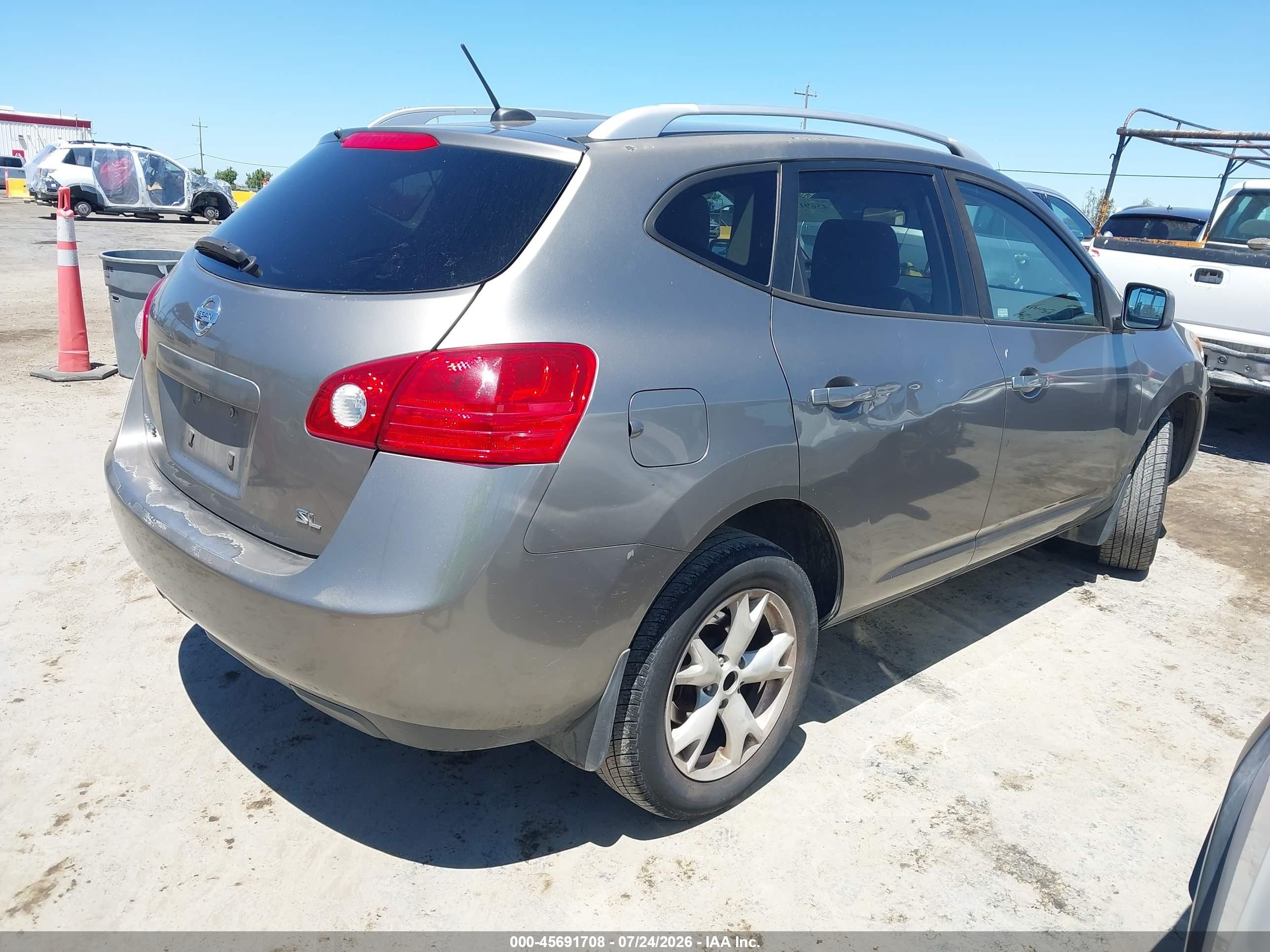 2008 Nissan Rogue Sl Gray vin: JN8AS58T38W302101