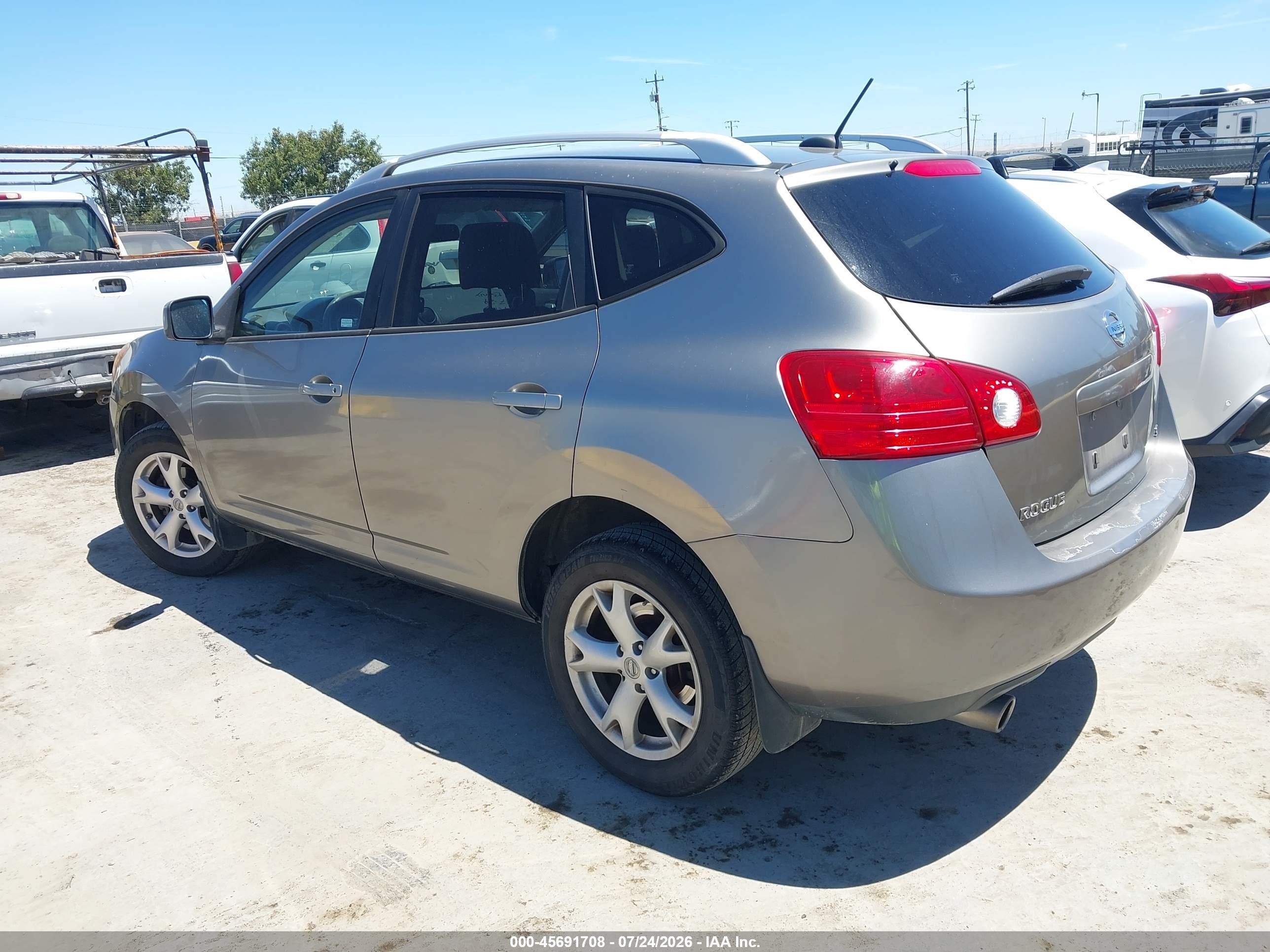 2008 Nissan Rogue Sl Gray vin: JN8AS58T38W302101