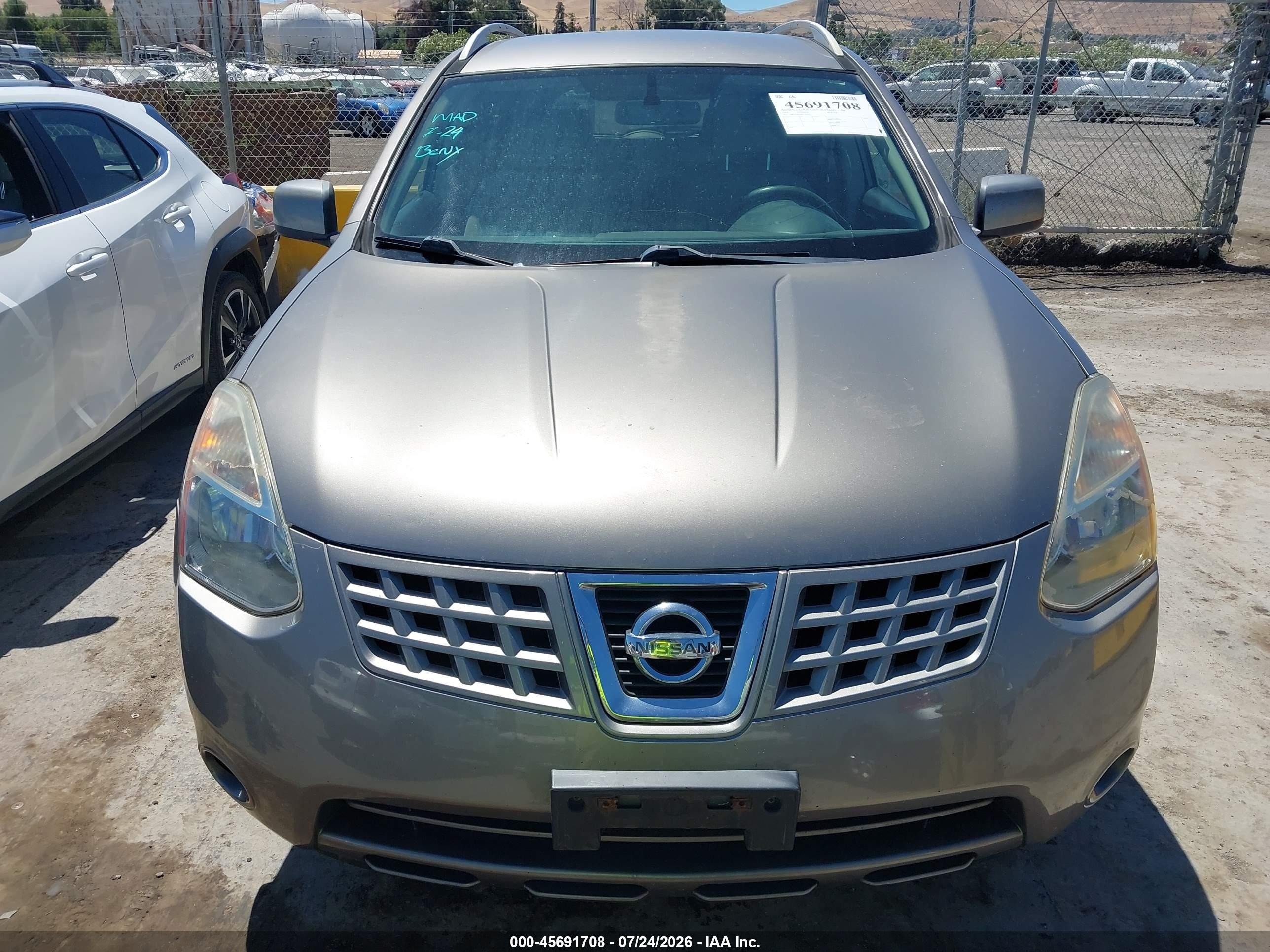 2008 Nissan Rogue Sl Gray vin: JN8AS58T38W302101