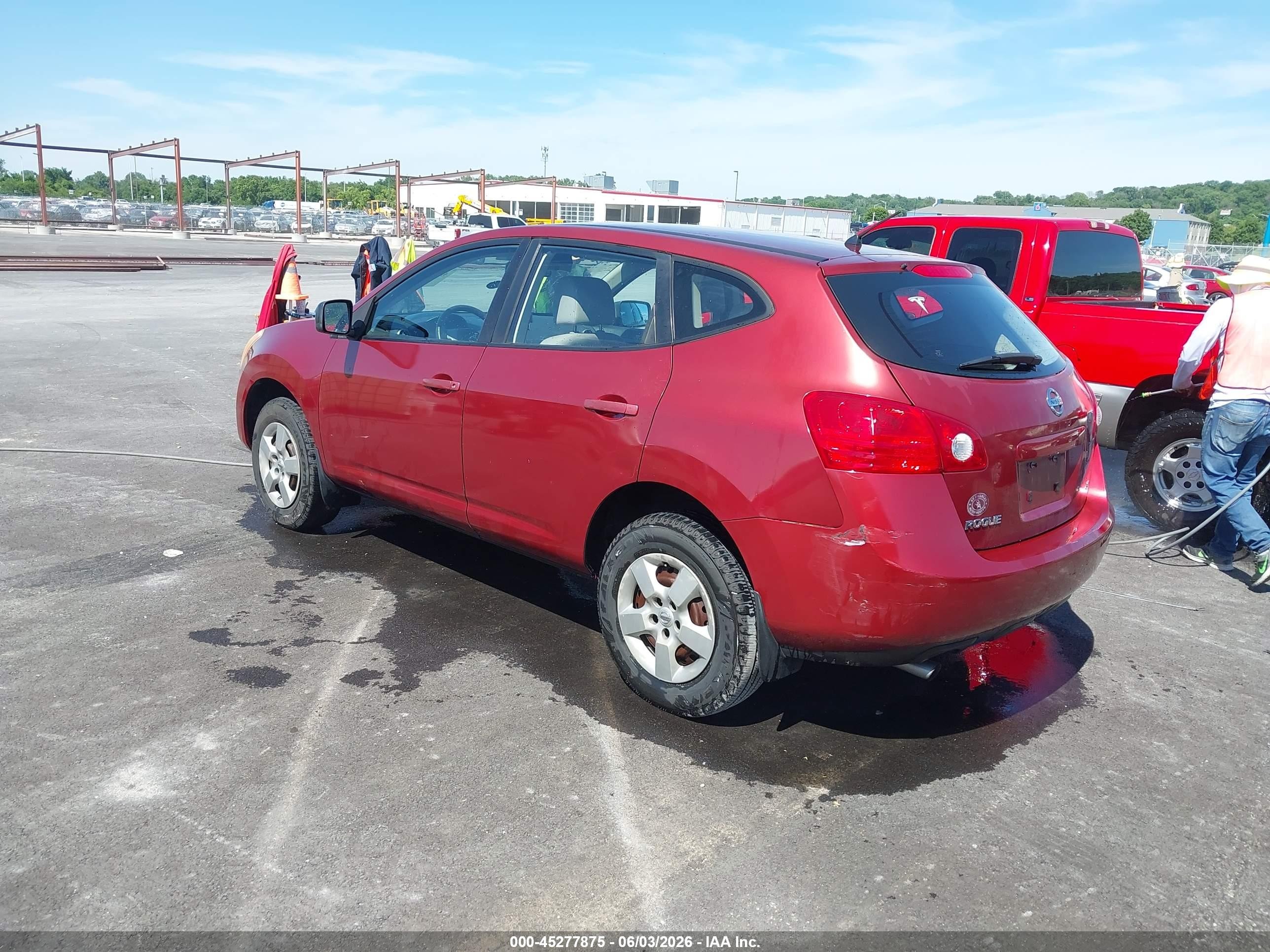 2009 Nissan Rogue S Red vin: JN8AS58T39W055597