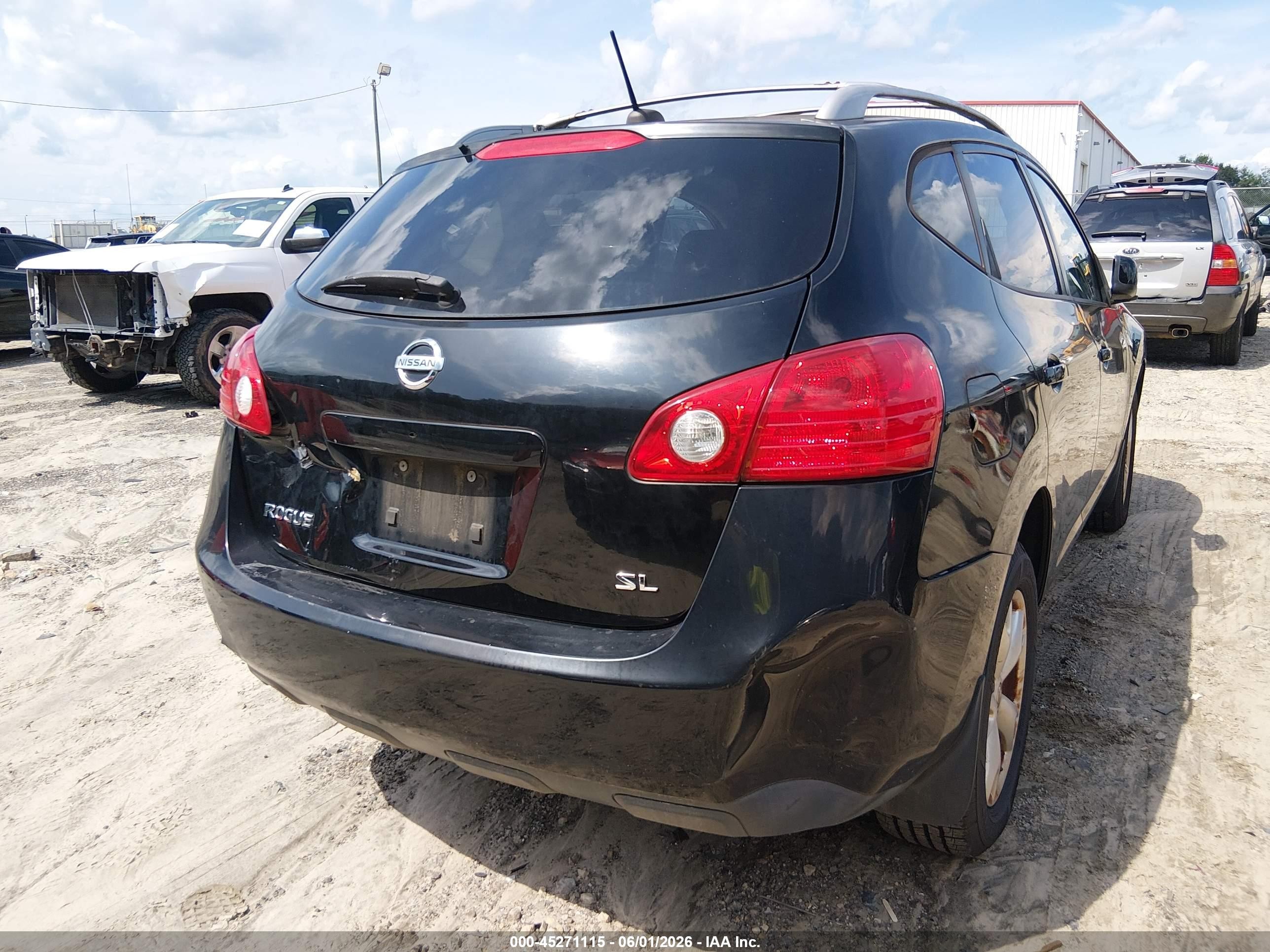 2009 Nissan Rogue Sl Black vin: JN8AS58T39W056698