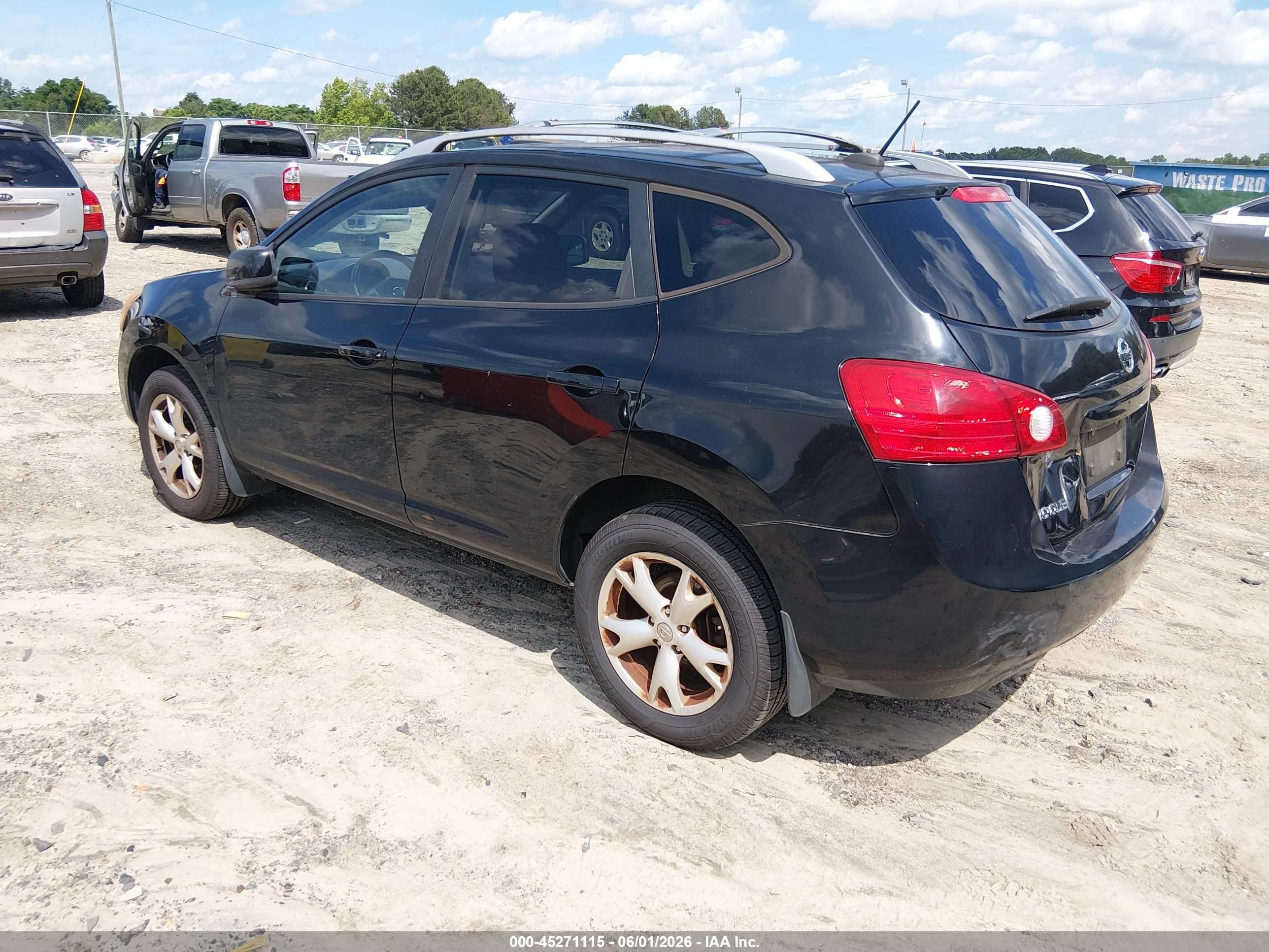 2009 Nissan Rogue Sl Black vin: JN8AS58T39W056698