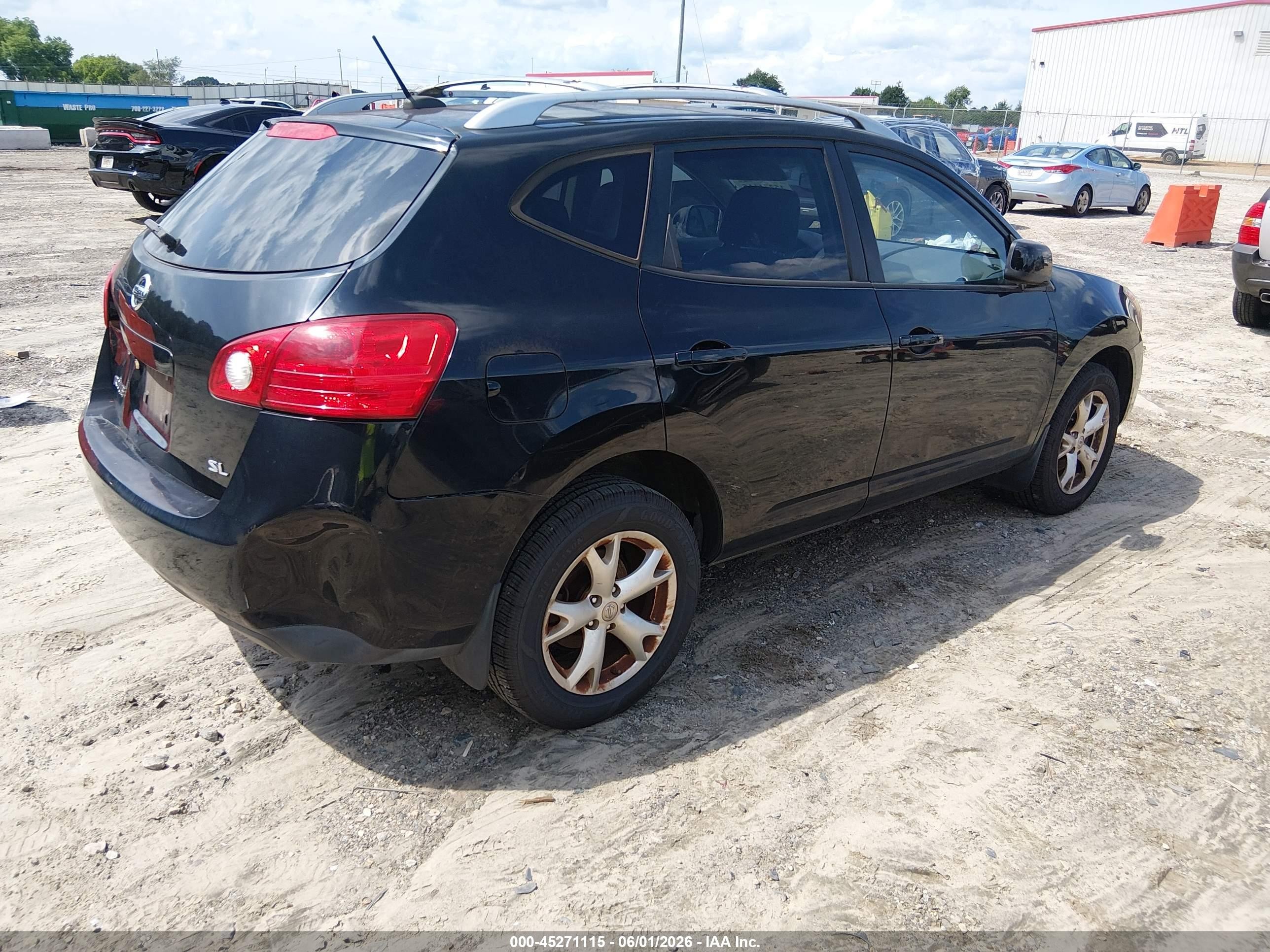 2009 Nissan Rogue Sl Black vin: JN8AS58T39W056698