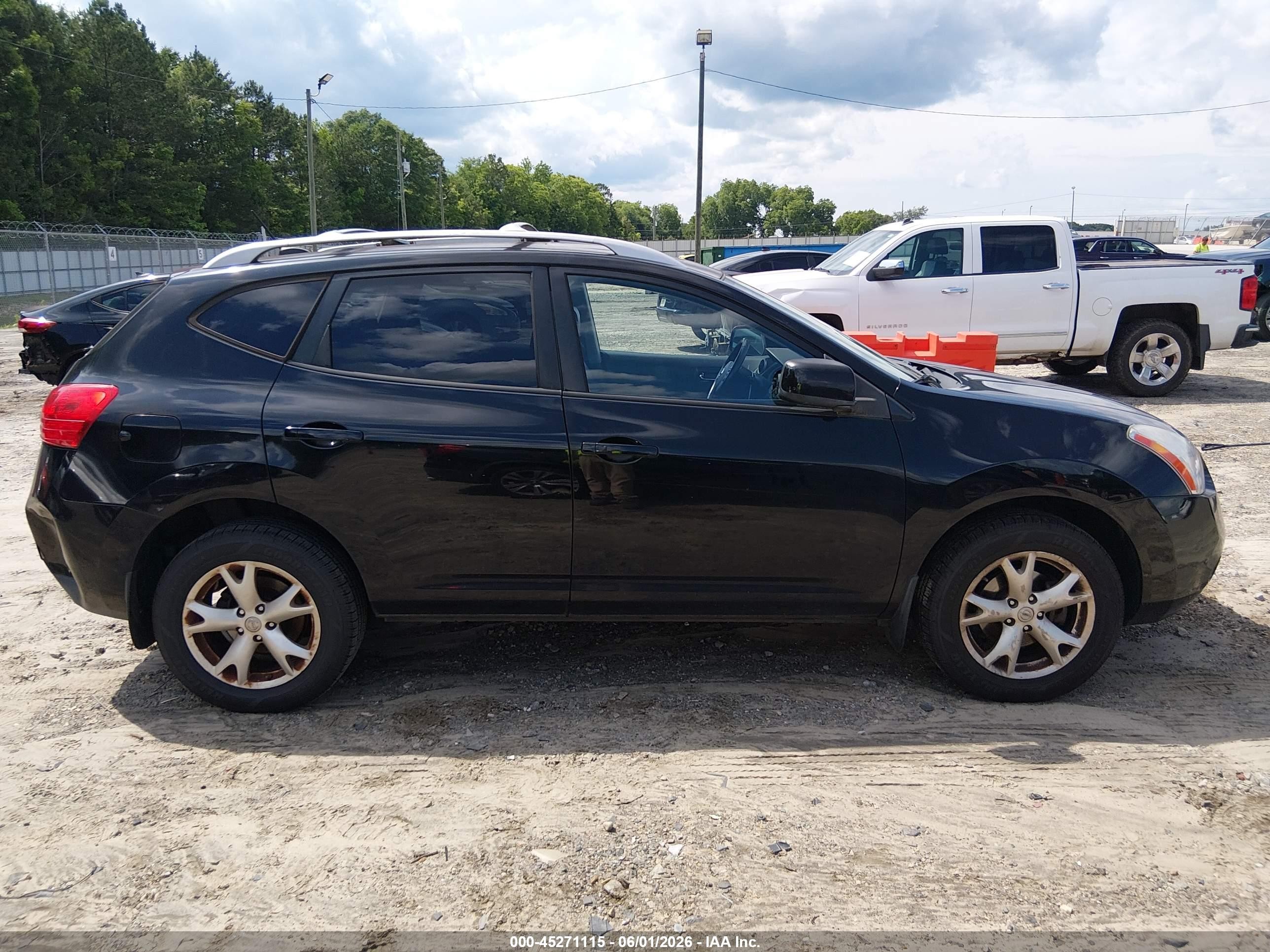 2009 Nissan Rogue Sl Black vin: JN8AS58T39W056698