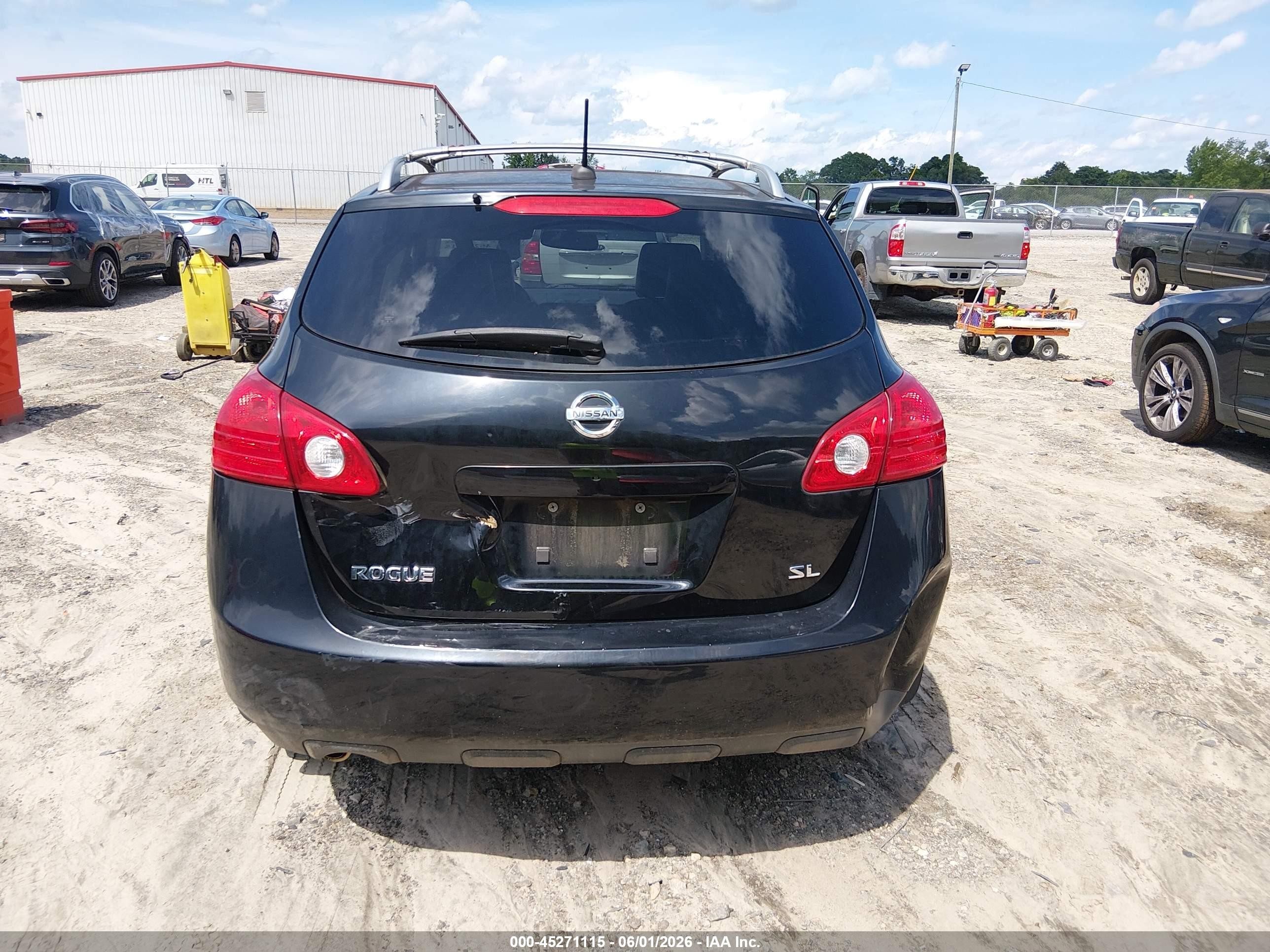 2009 Nissan Rogue Sl Black vin: JN8AS58T39W056698