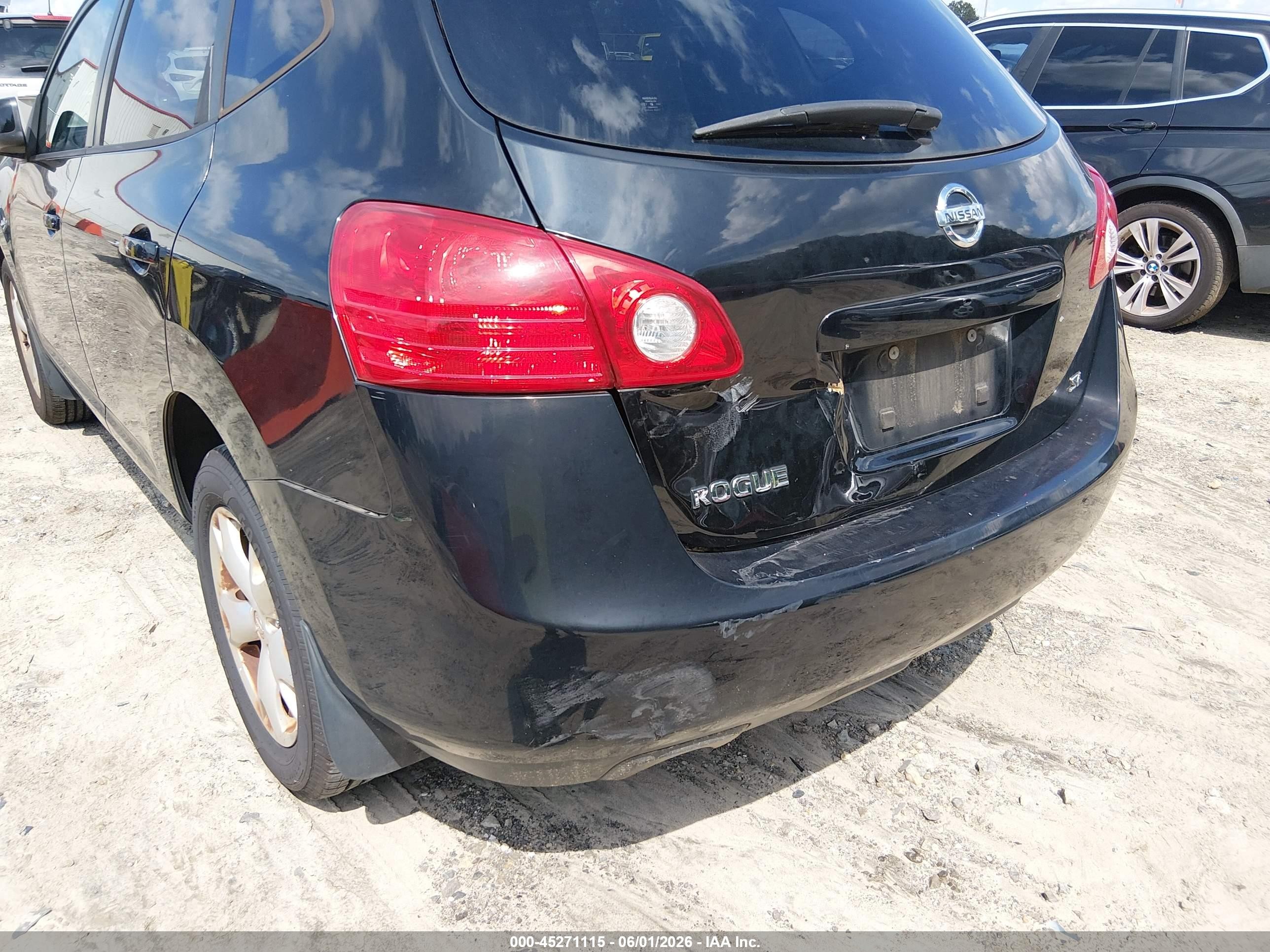 2009 Nissan Rogue Sl Black vin: JN8AS58T39W056698