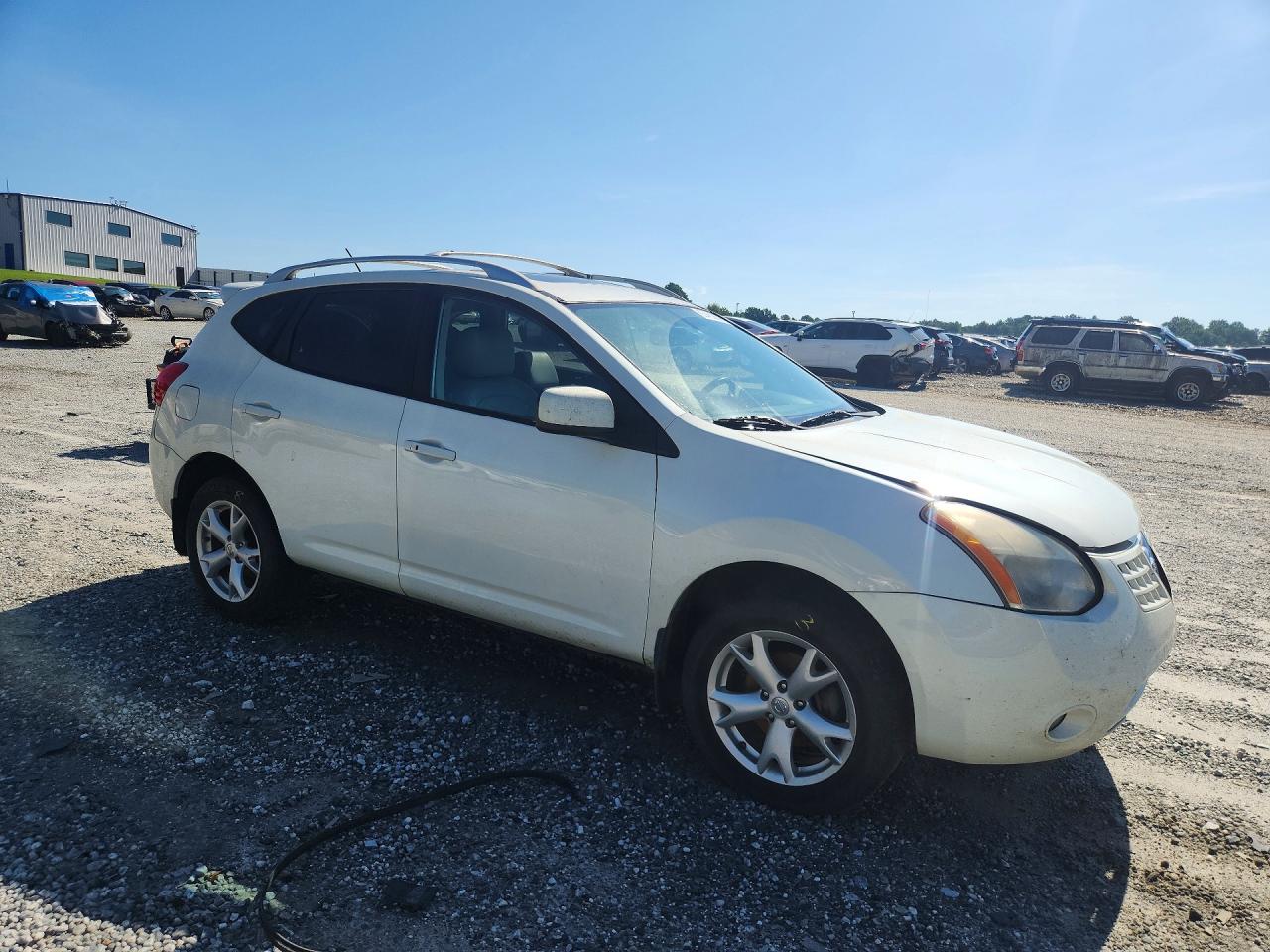2009 Nissan Rogue S White vin: JN8AS58T39W321930