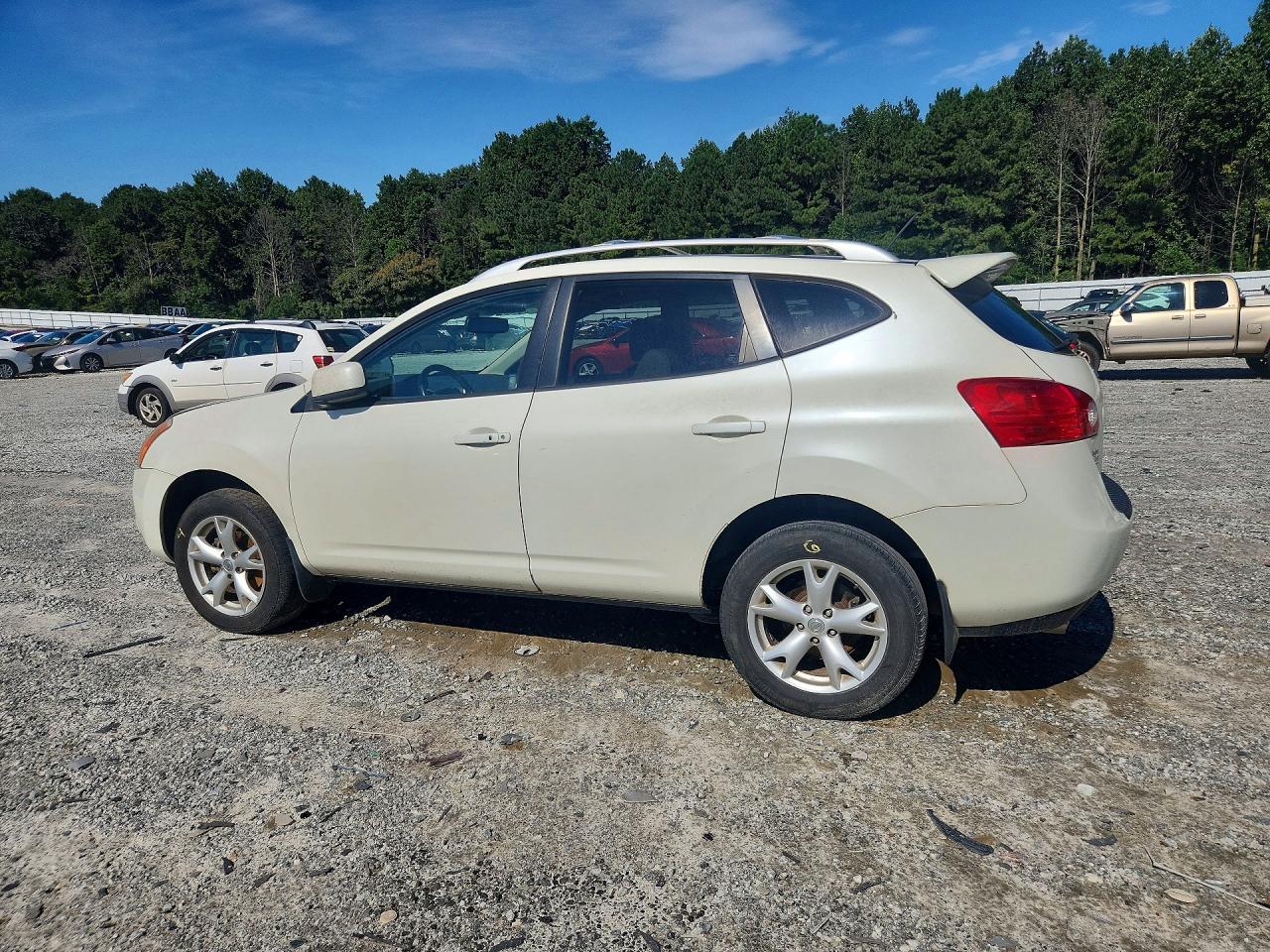 2009 Nissan Rogue S White vin: JN8AS58T39W321930