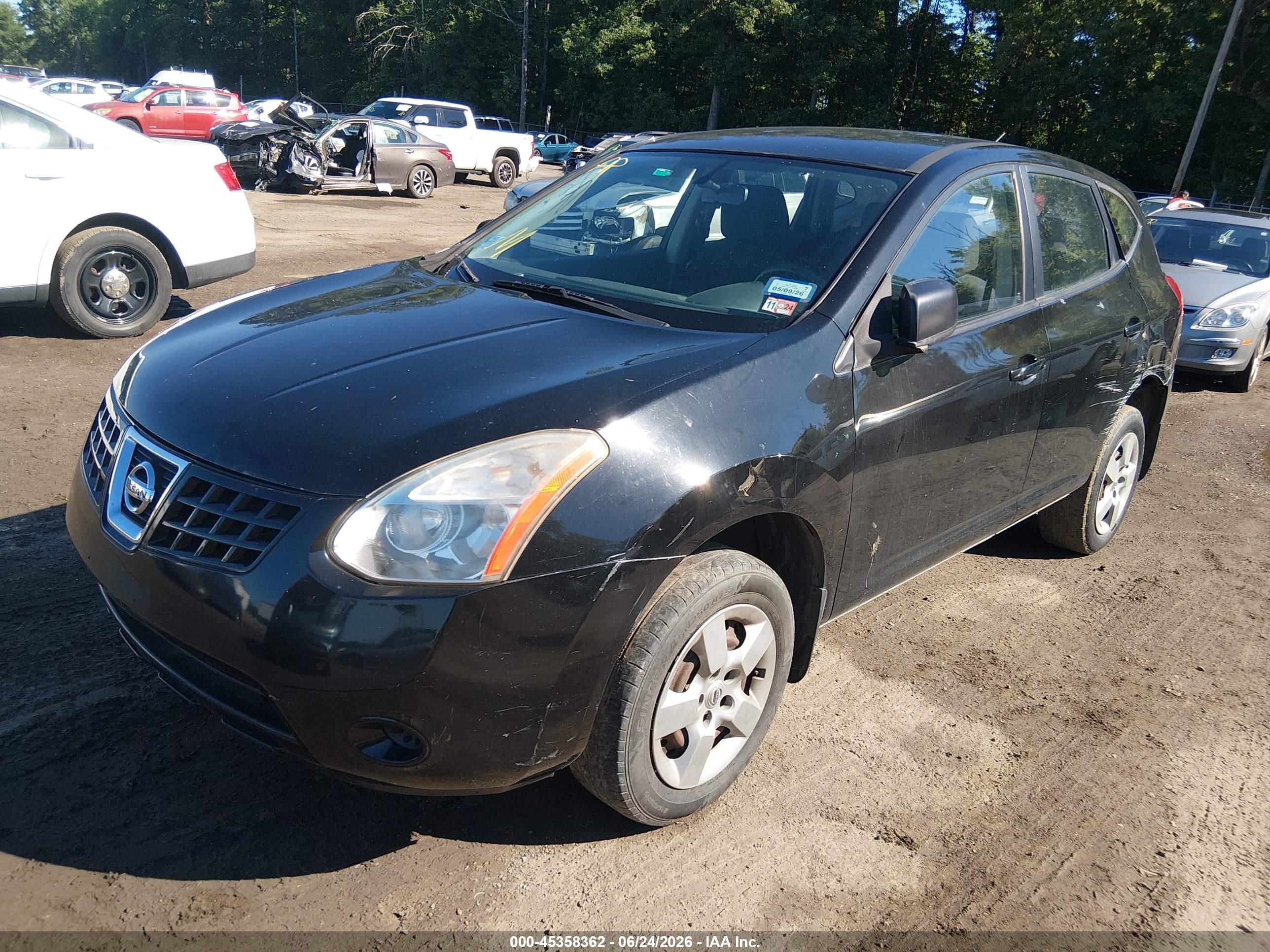 2009 Nissan Rogue S Black vin: JN8AS58T39W325282