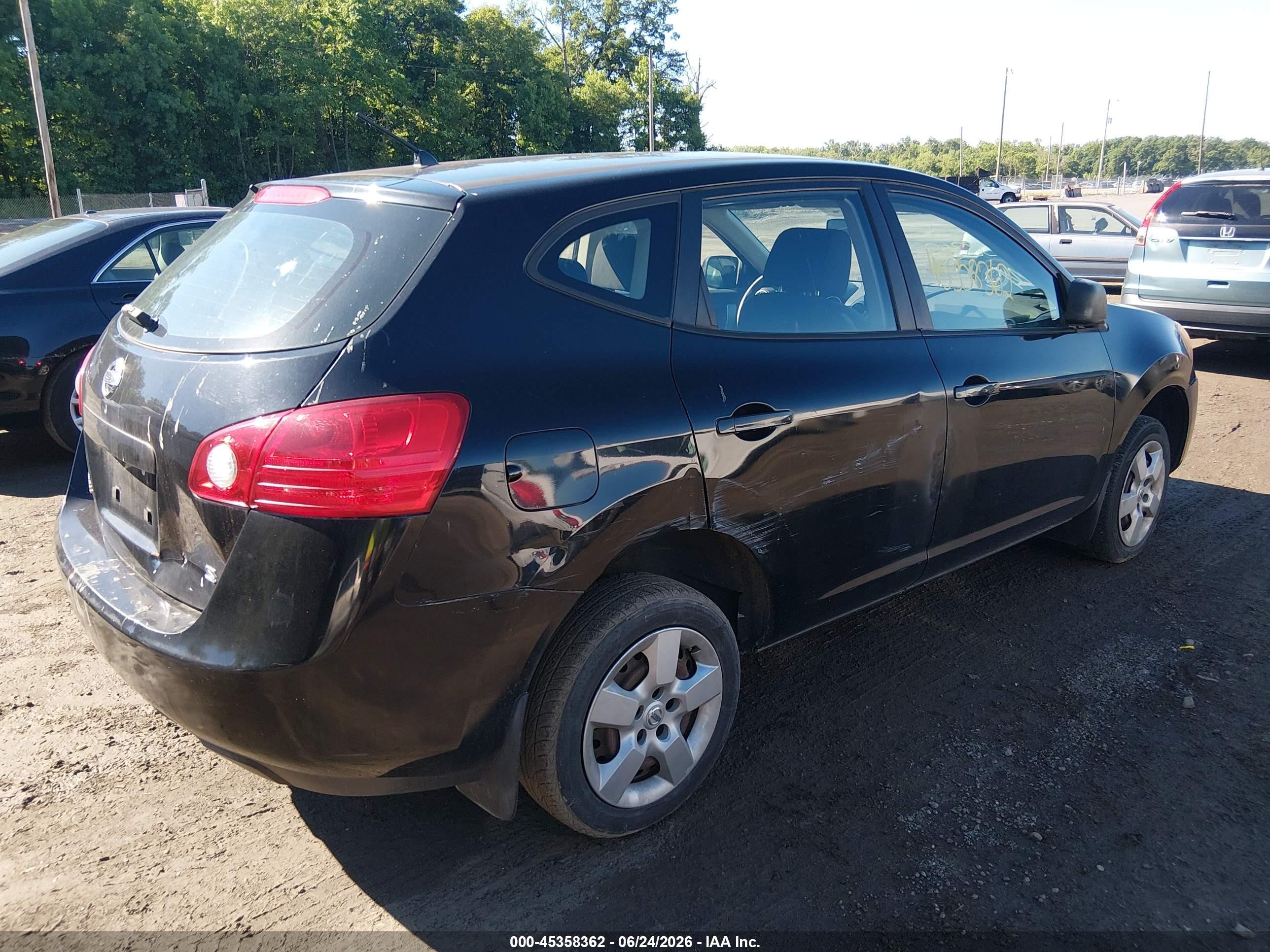 2009 Nissan Rogue S Black vin: JN8AS58T39W325282