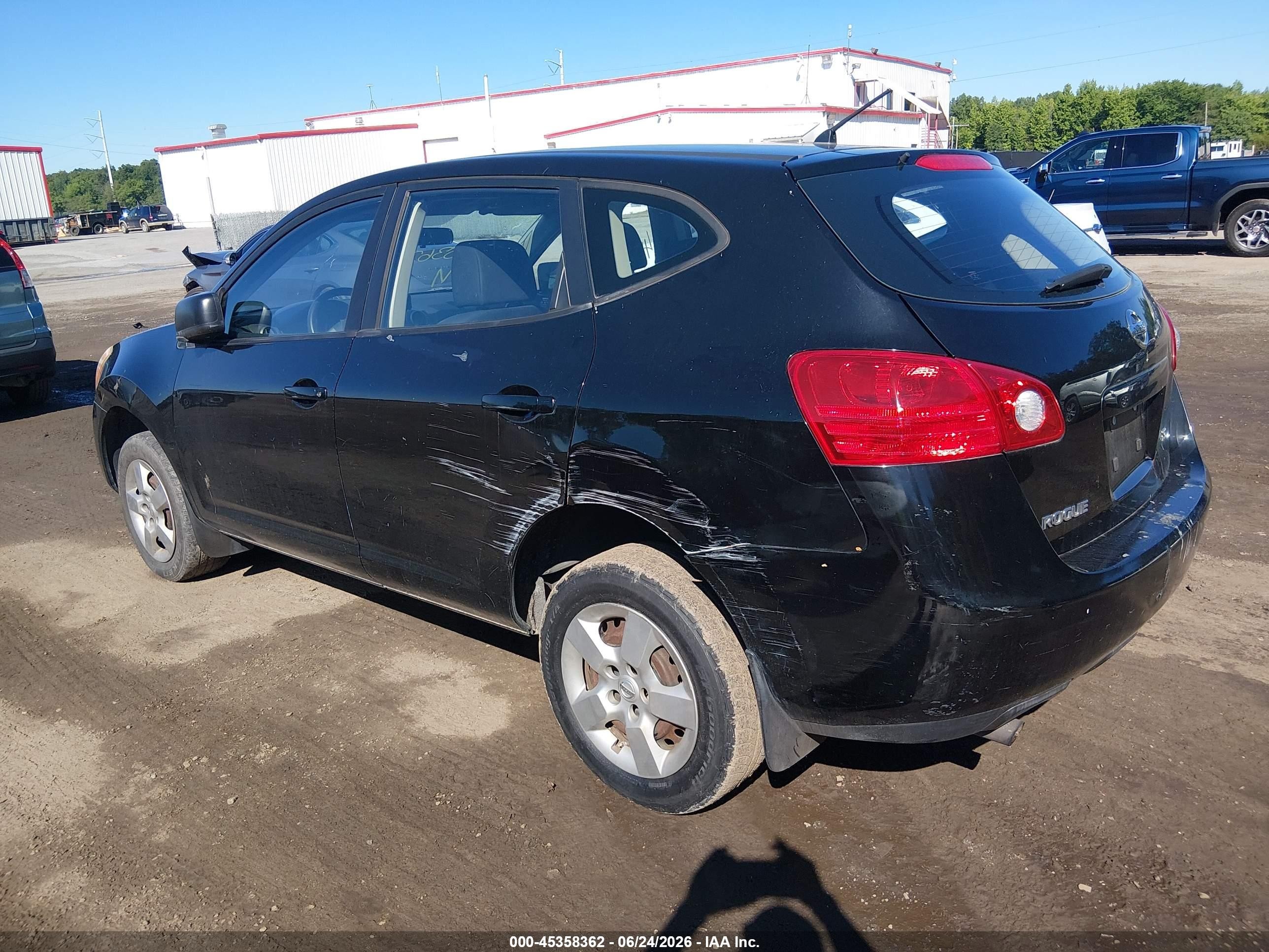 2009 Nissan Rogue S Black vin: JN8AS58T39W325282