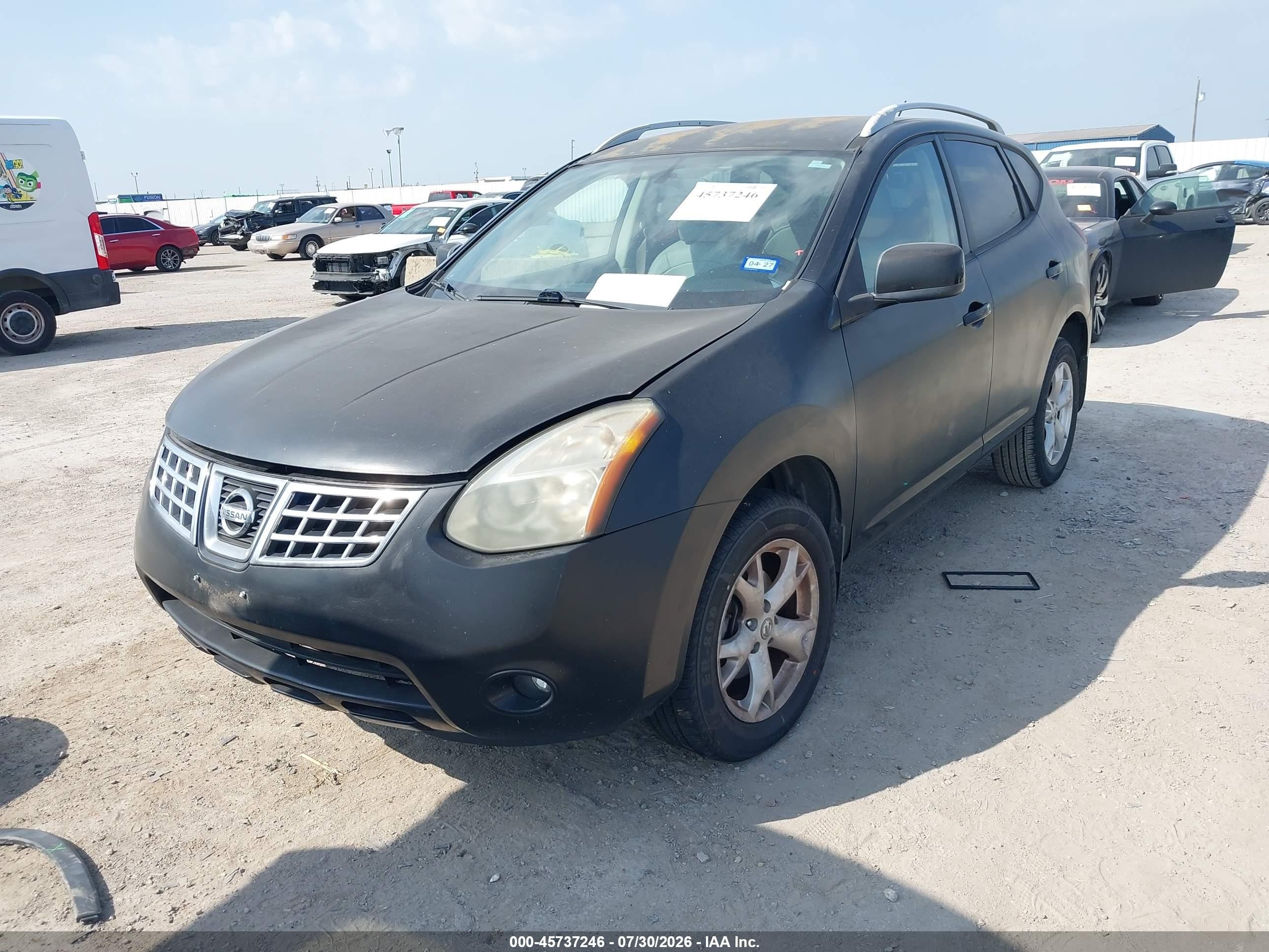 2008 Nissan Rogue Sl Black vin: JN8AS58T48W007380