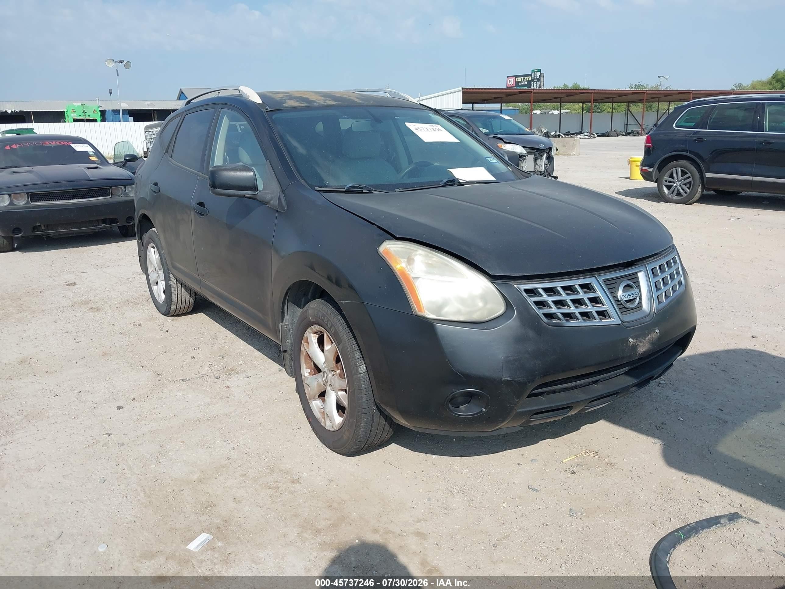 2008 Nissan Rogue Sl Black vin: JN8AS58T48W007380