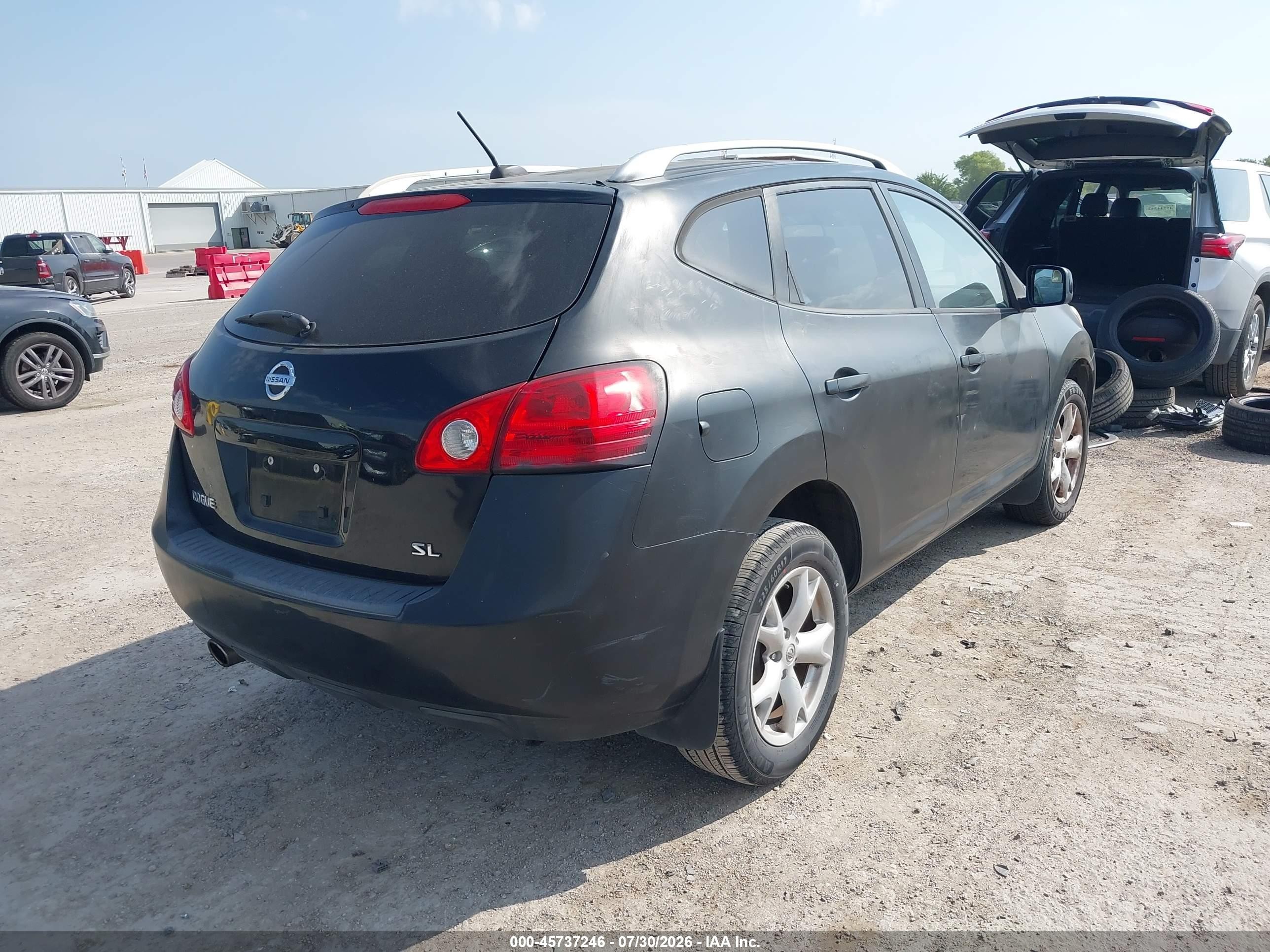 2008 Nissan Rogue Sl Black vin: JN8AS58T48W007380