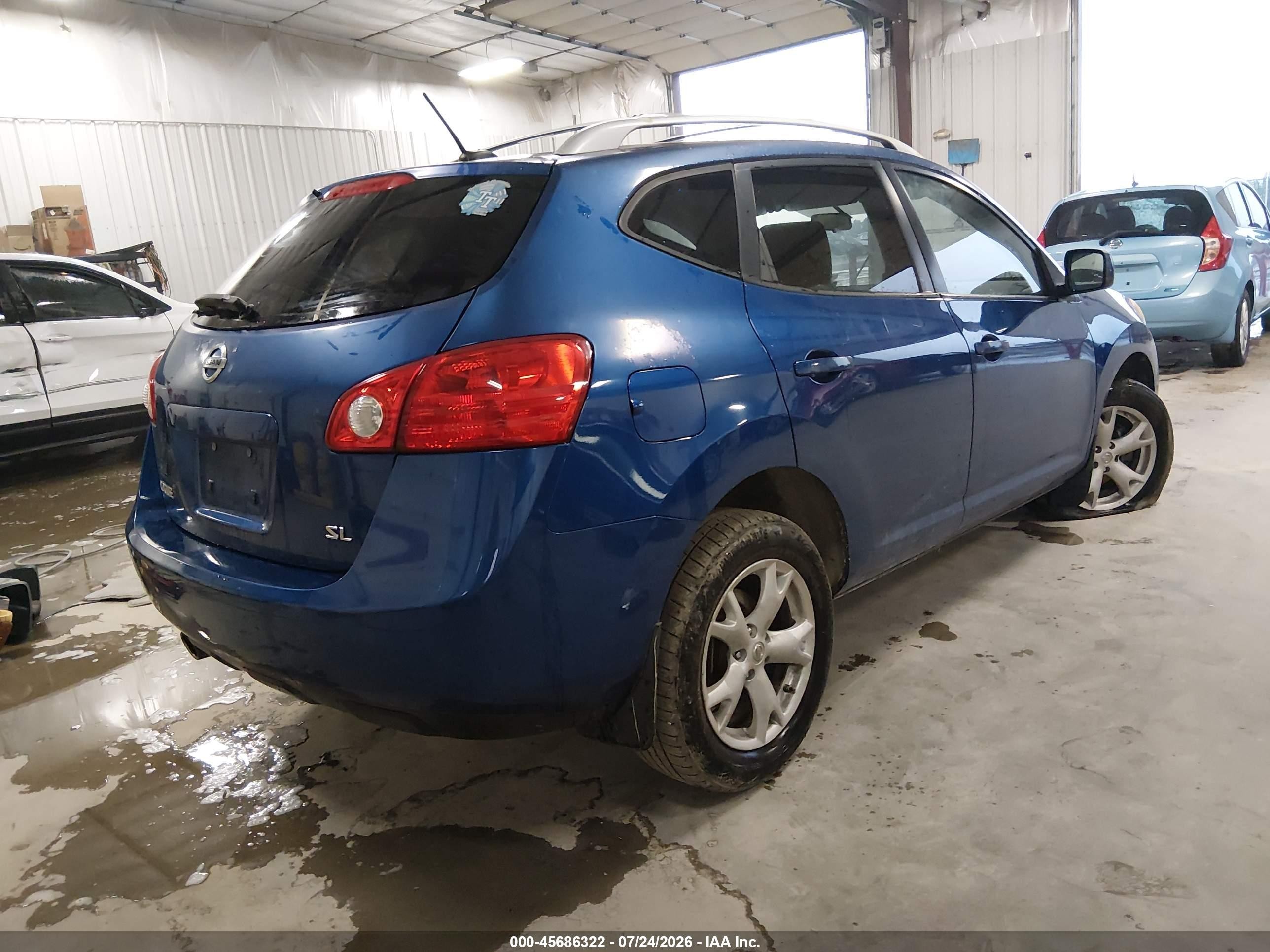 2008 Nissan Rogue Sl Синий vin: JN8AS58T48W022994
