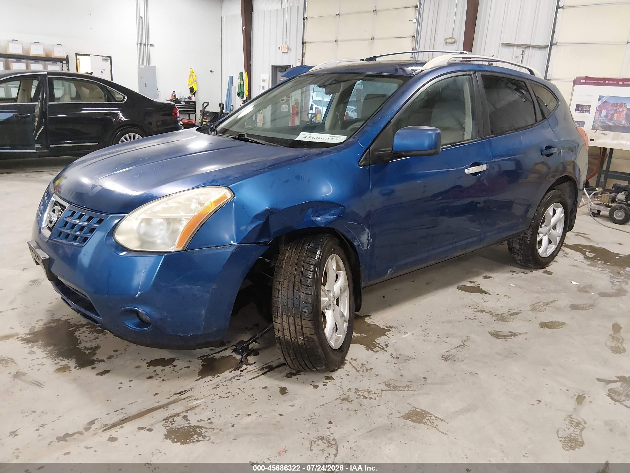 2008 Nissan Rogue Sl Синий vin: JN8AS58T48W022994