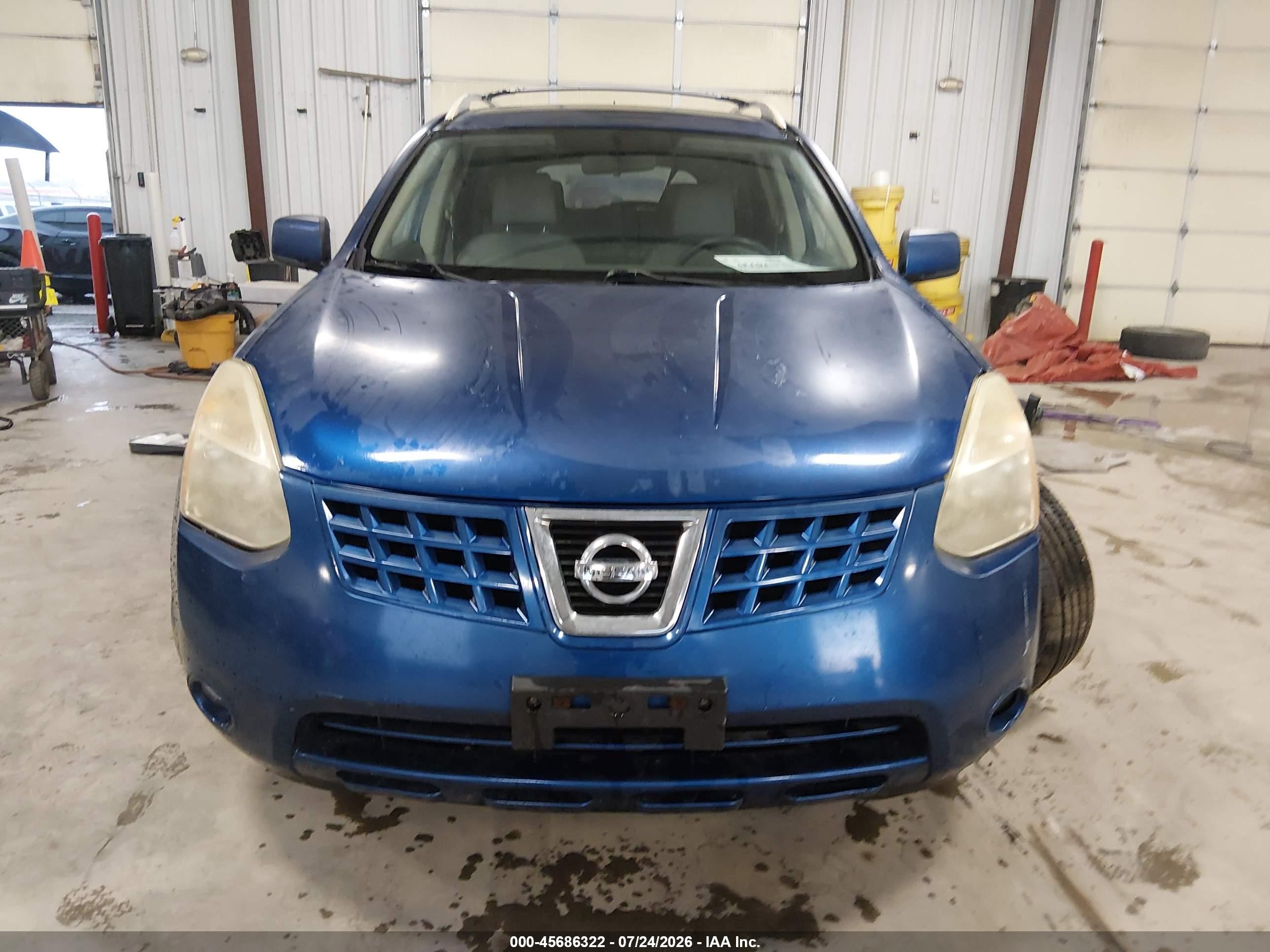 2008 Nissan Rogue Sl Синий vin: JN8AS58T48W022994