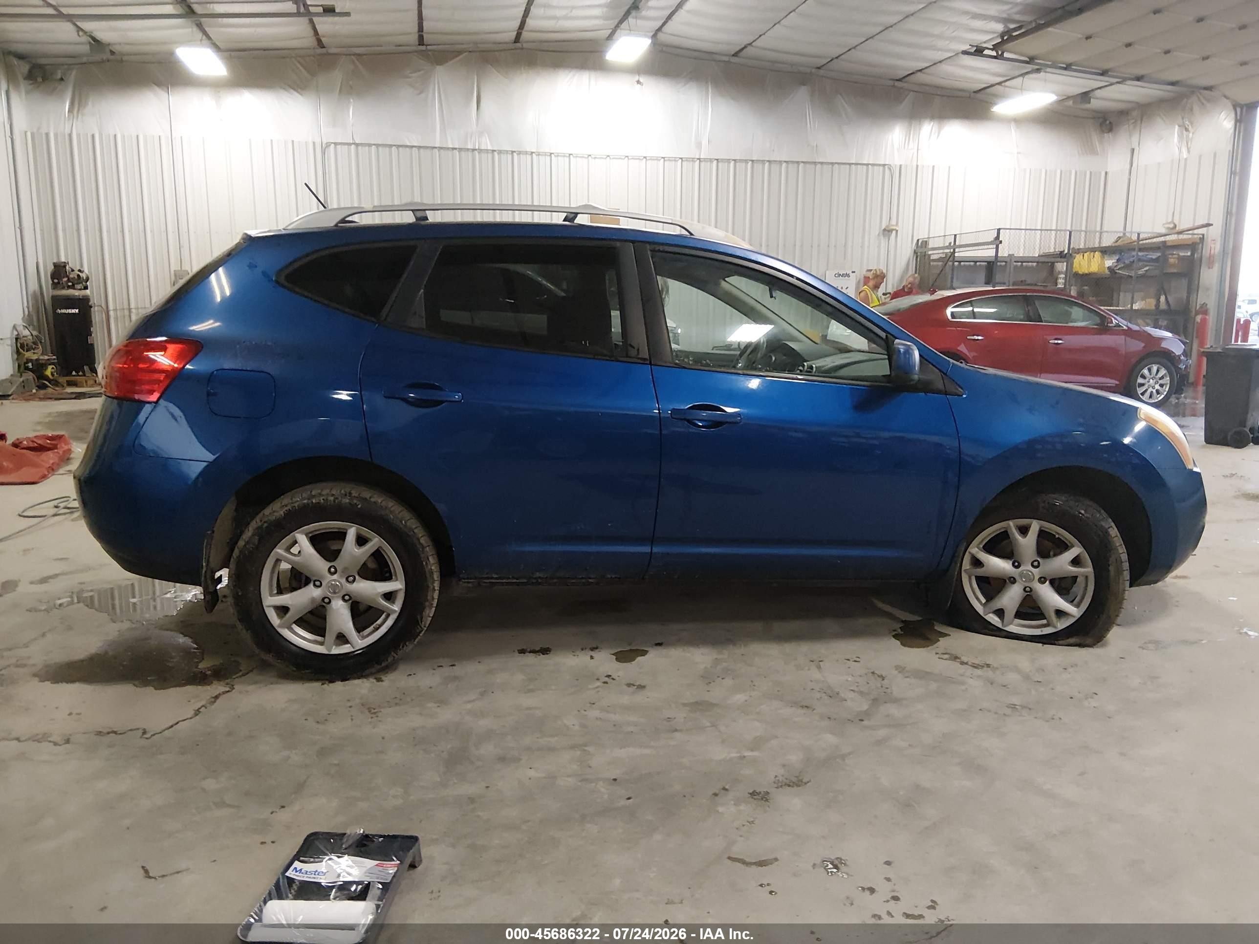 2008 Nissan Rogue Sl Синий vin: JN8AS58T48W022994