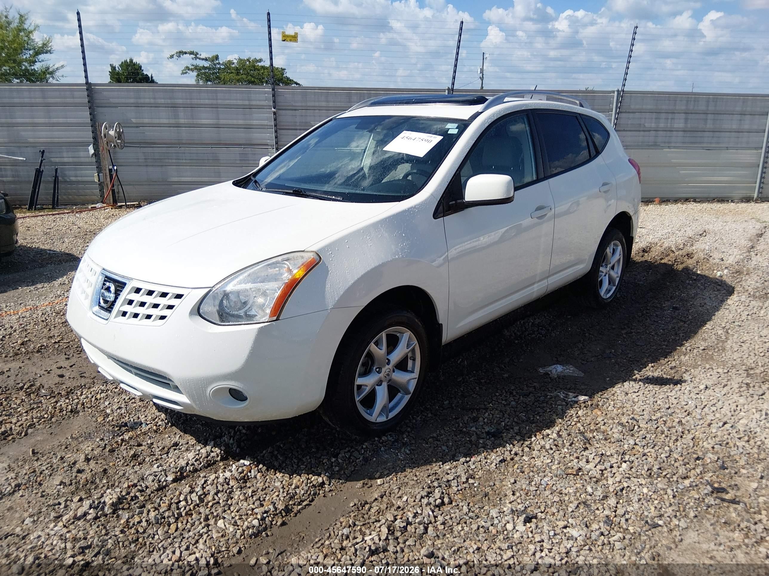 2008 Nissan Rogue Sl White vin: JN8AS58T48W023546
