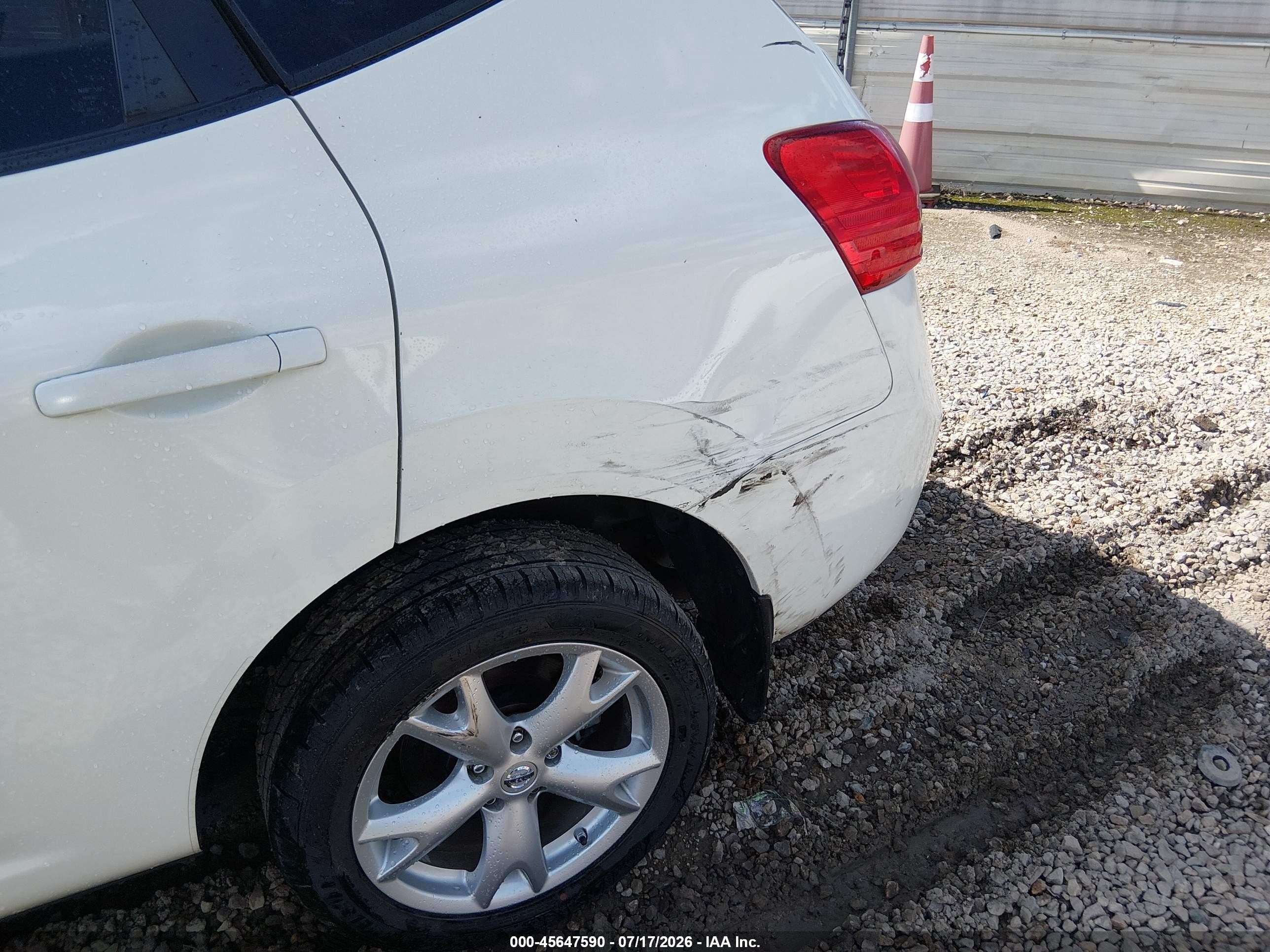 2008 Nissan Rogue Sl White vin: JN8AS58T48W023546