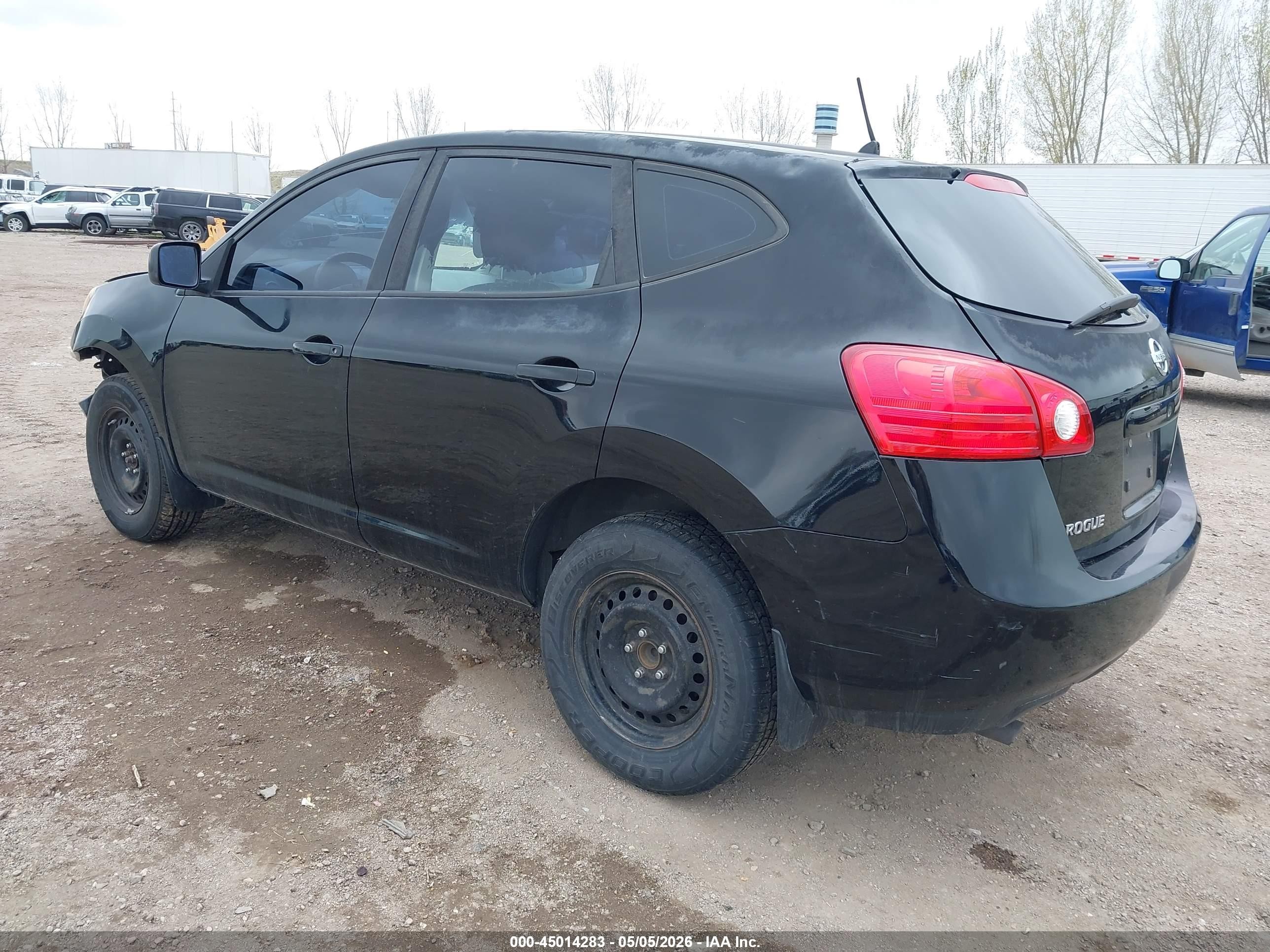 2009 Nissan Rogue S Black vin: JN8AS58T49W044964