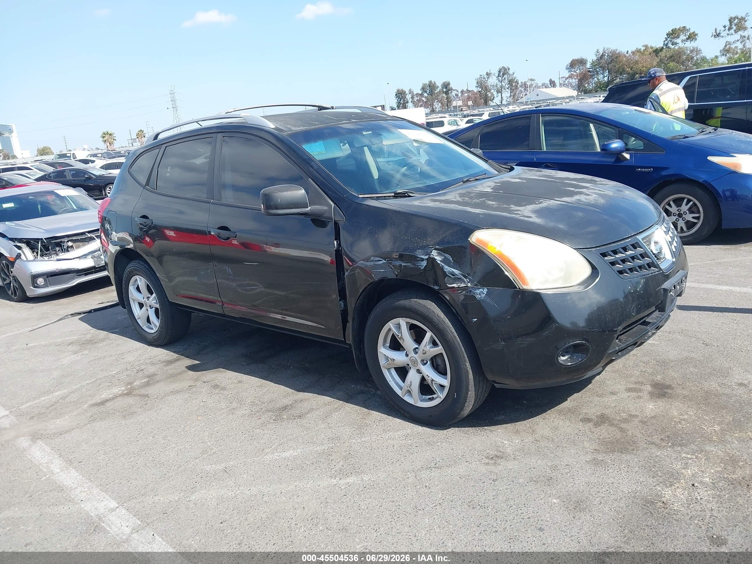 2009 Nissan Rogue Sl Black vin: JN8AS58T49W049792