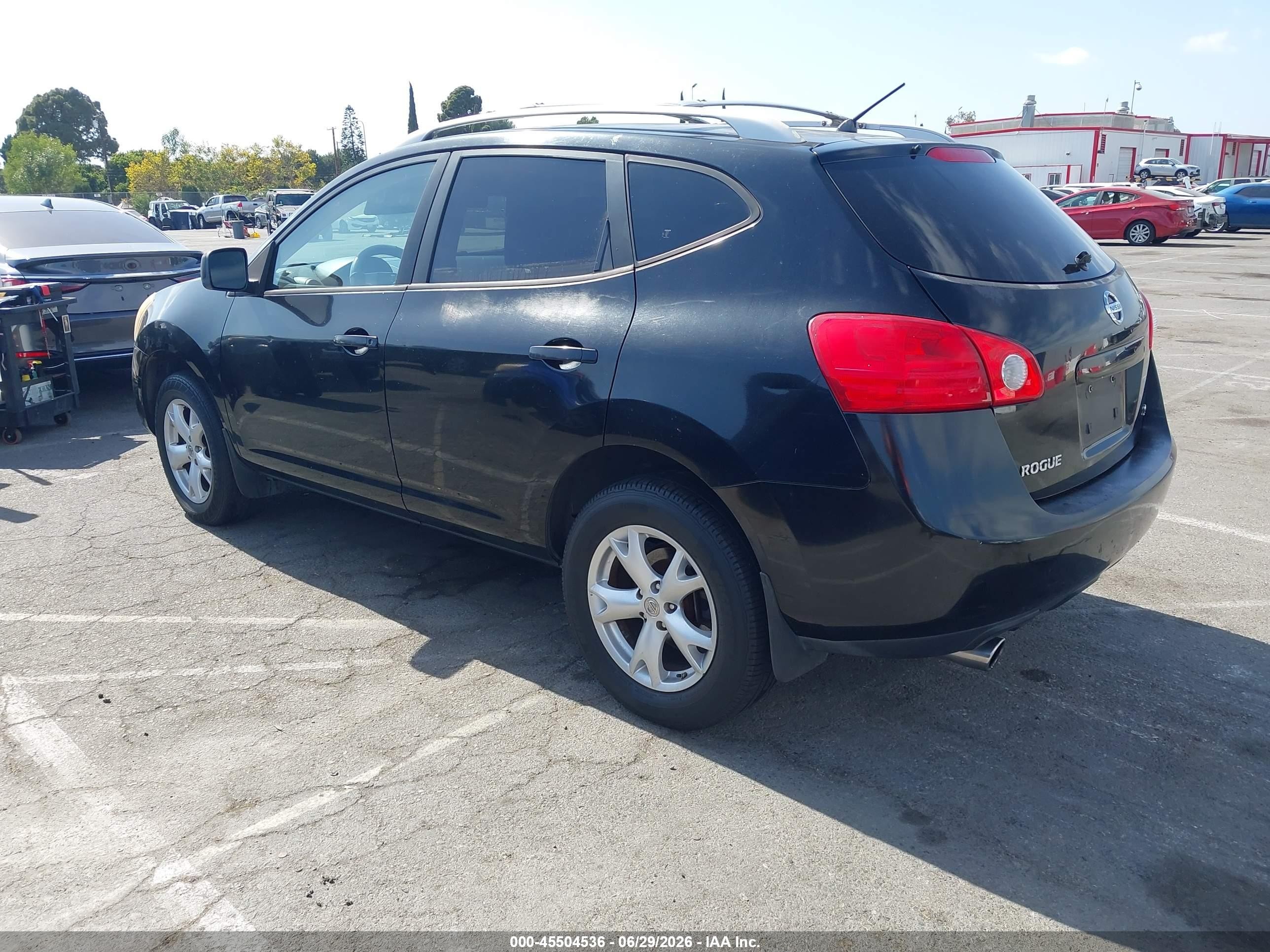 2009 Nissan Rogue Sl Black vin: JN8AS58T49W049792