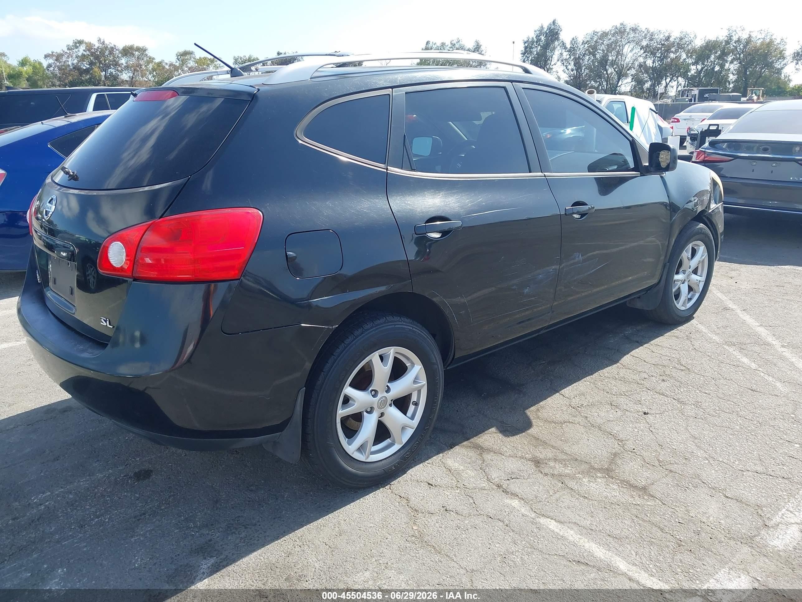2009 Nissan Rogue Sl Black vin: JN8AS58T49W049792