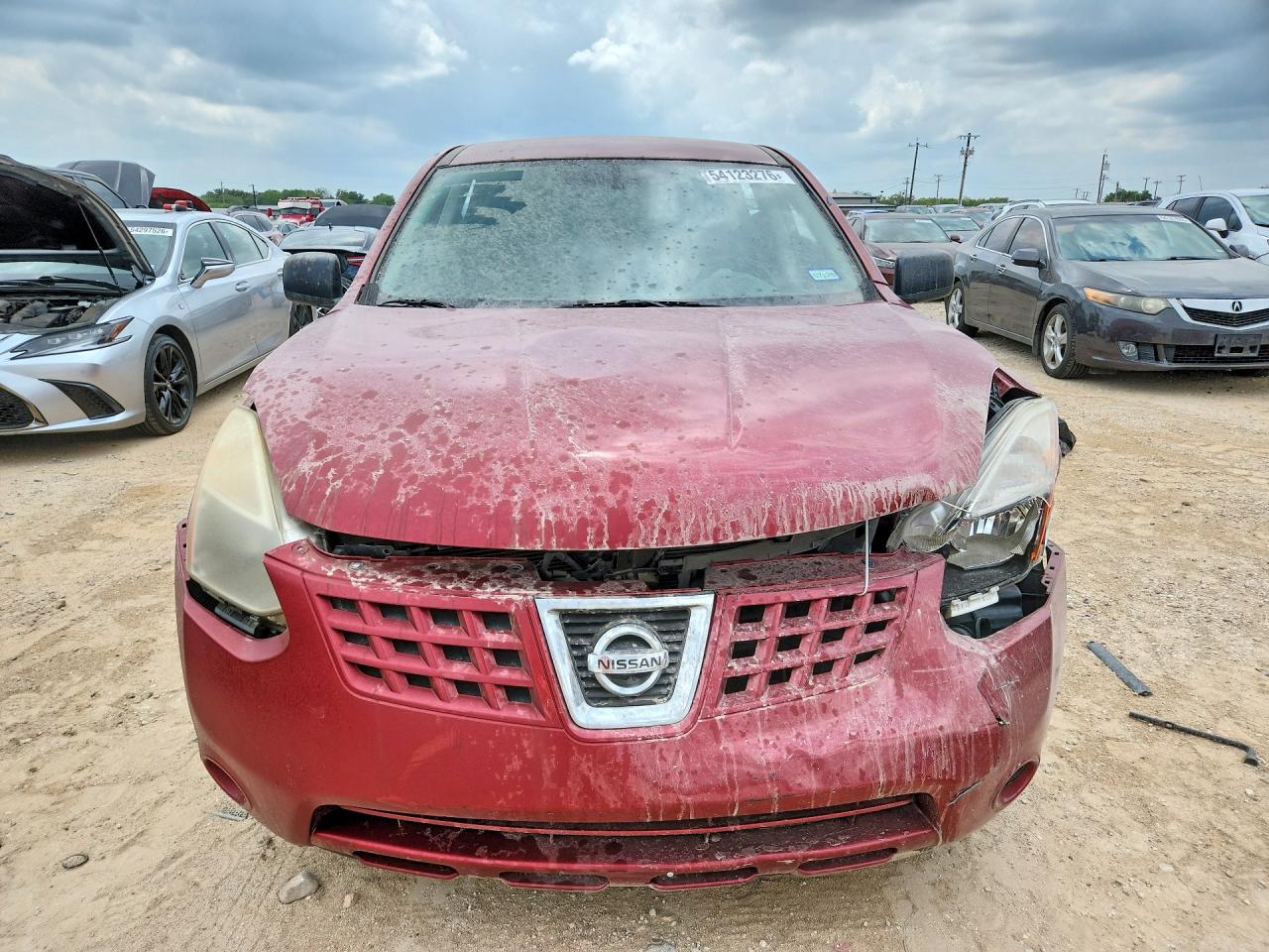 2009 Nissan Rogue S Красный vin: JN8AS58T49W053664
