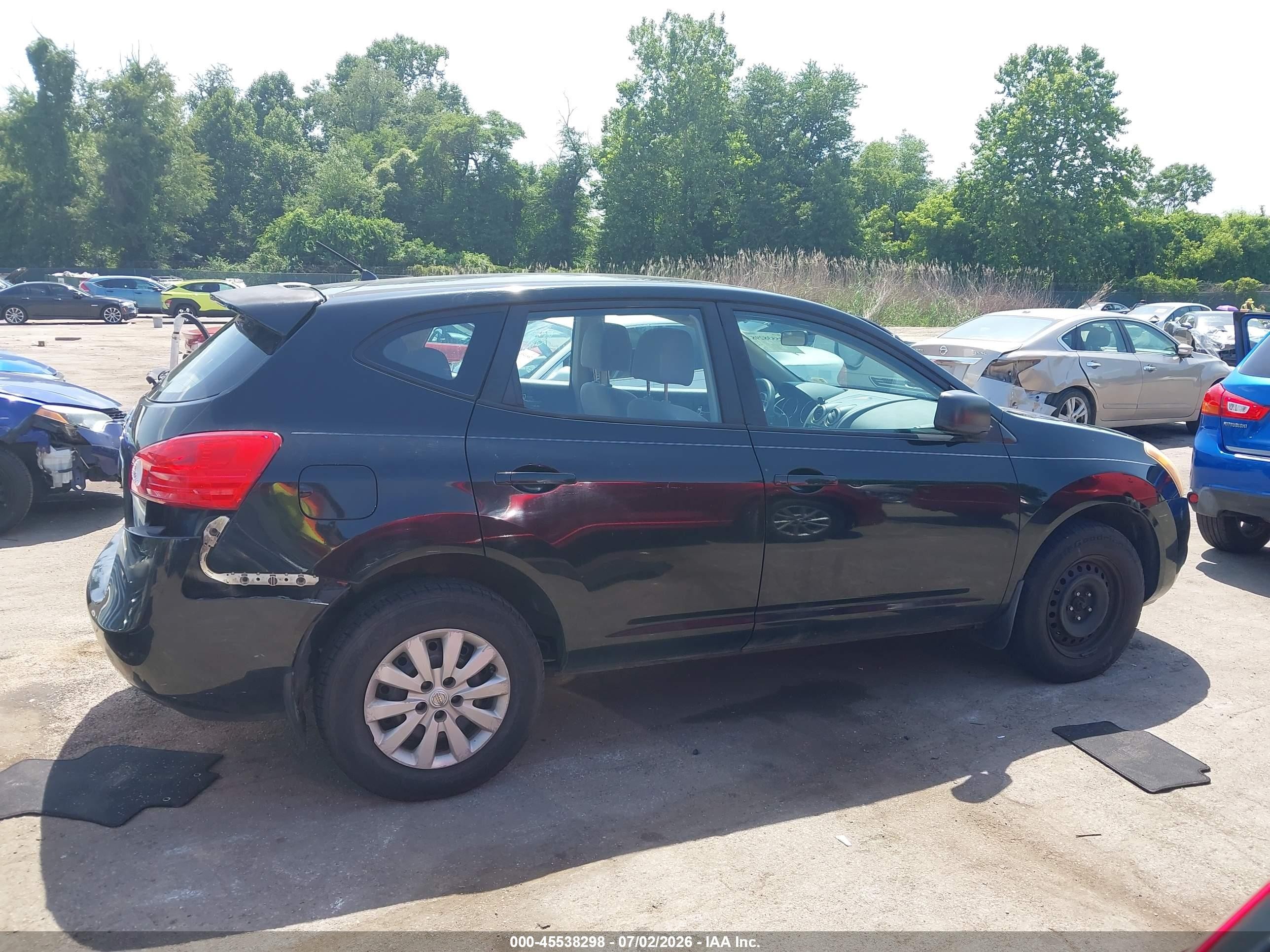 2009 Nissan Rogue S Black vin: JN8AS58T49W324495