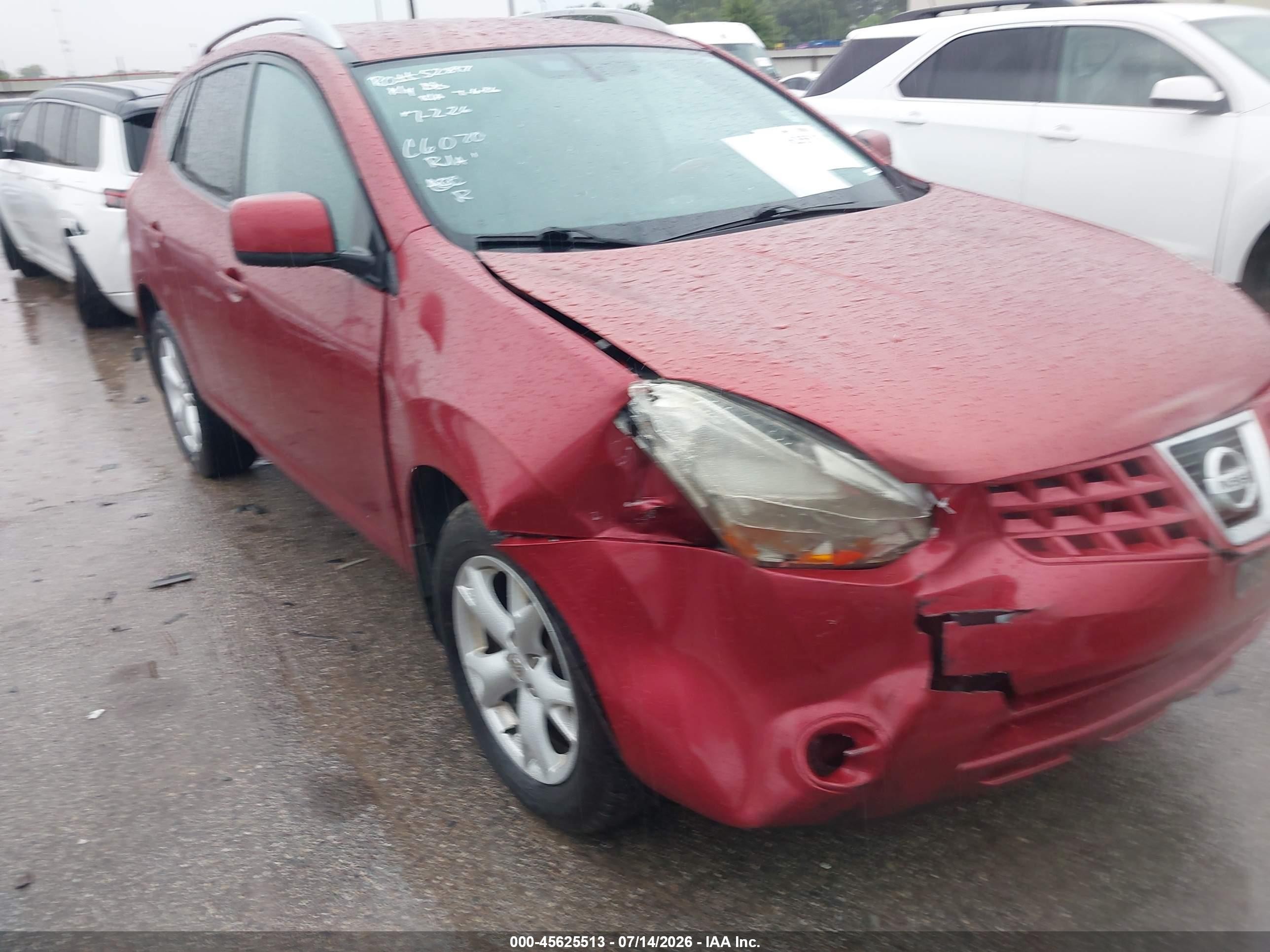 2008 Nissan Rogue Sl Красный vin: JN8AS58T58W023359
