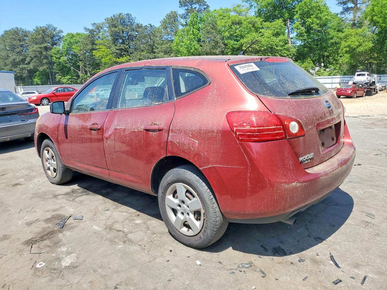 2009 Nissan Rogue S Red vin: JN8AS58T59W040647