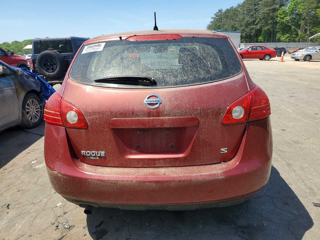 2009 Nissan Rogue S Red vin: JN8AS58T59W040647