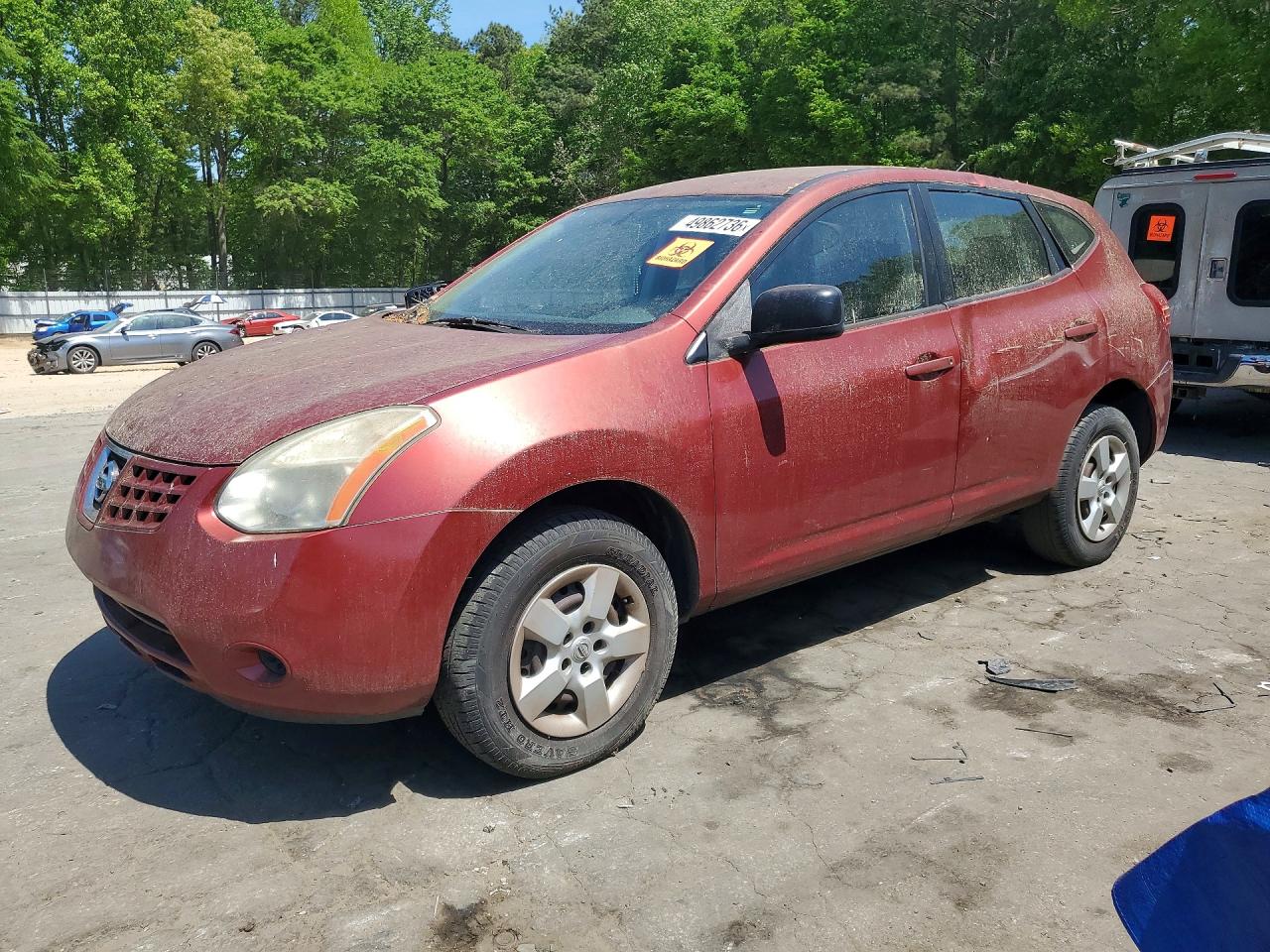 2009 Nissan Rogue S Red vin: JN8AS58T59W040647