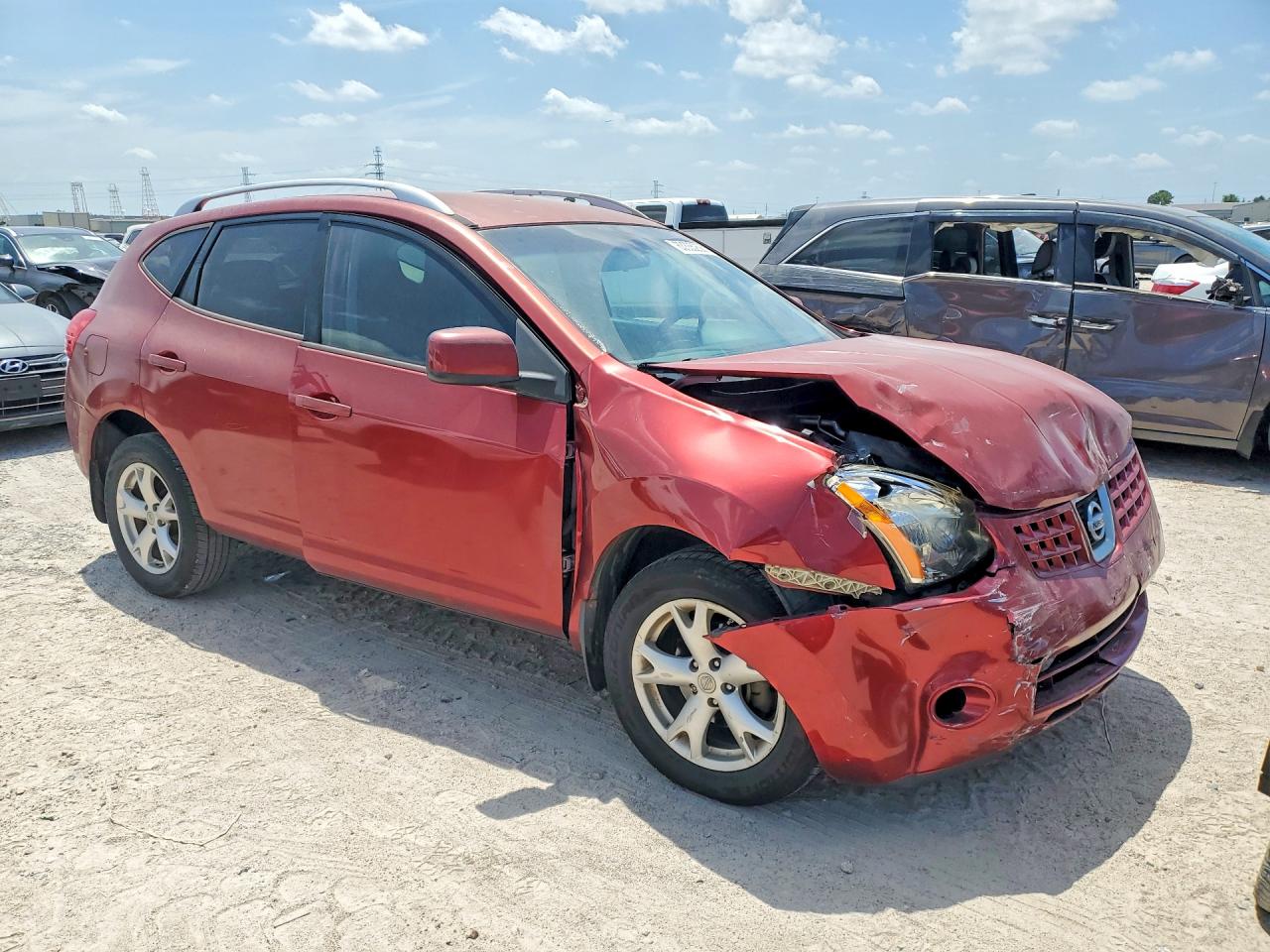 2009 Nissan Rogue S Red vin: JN8AS58T59W046416