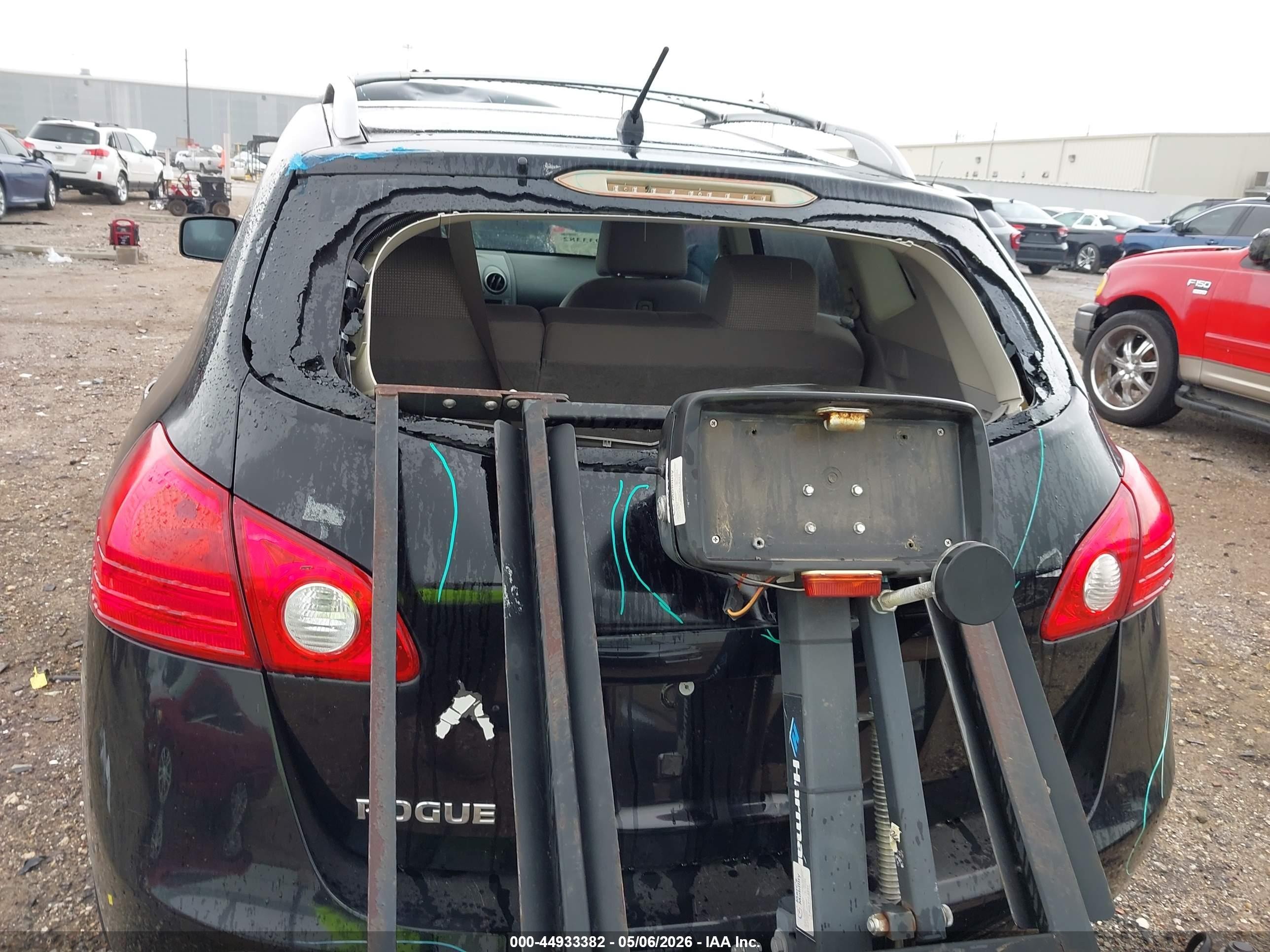 2009 Nissan Rogue Sl Черный vin: JN8AS58T59W320181