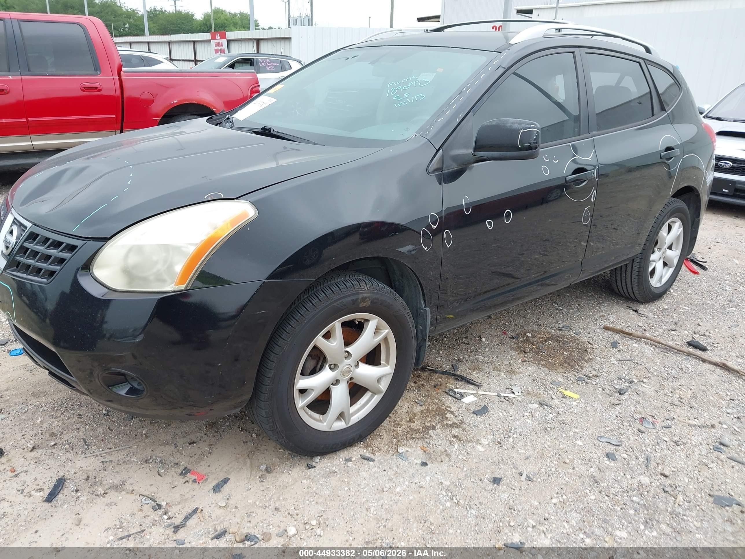 2009 Nissan Rogue Sl Черный vin: JN8AS58T59W320181