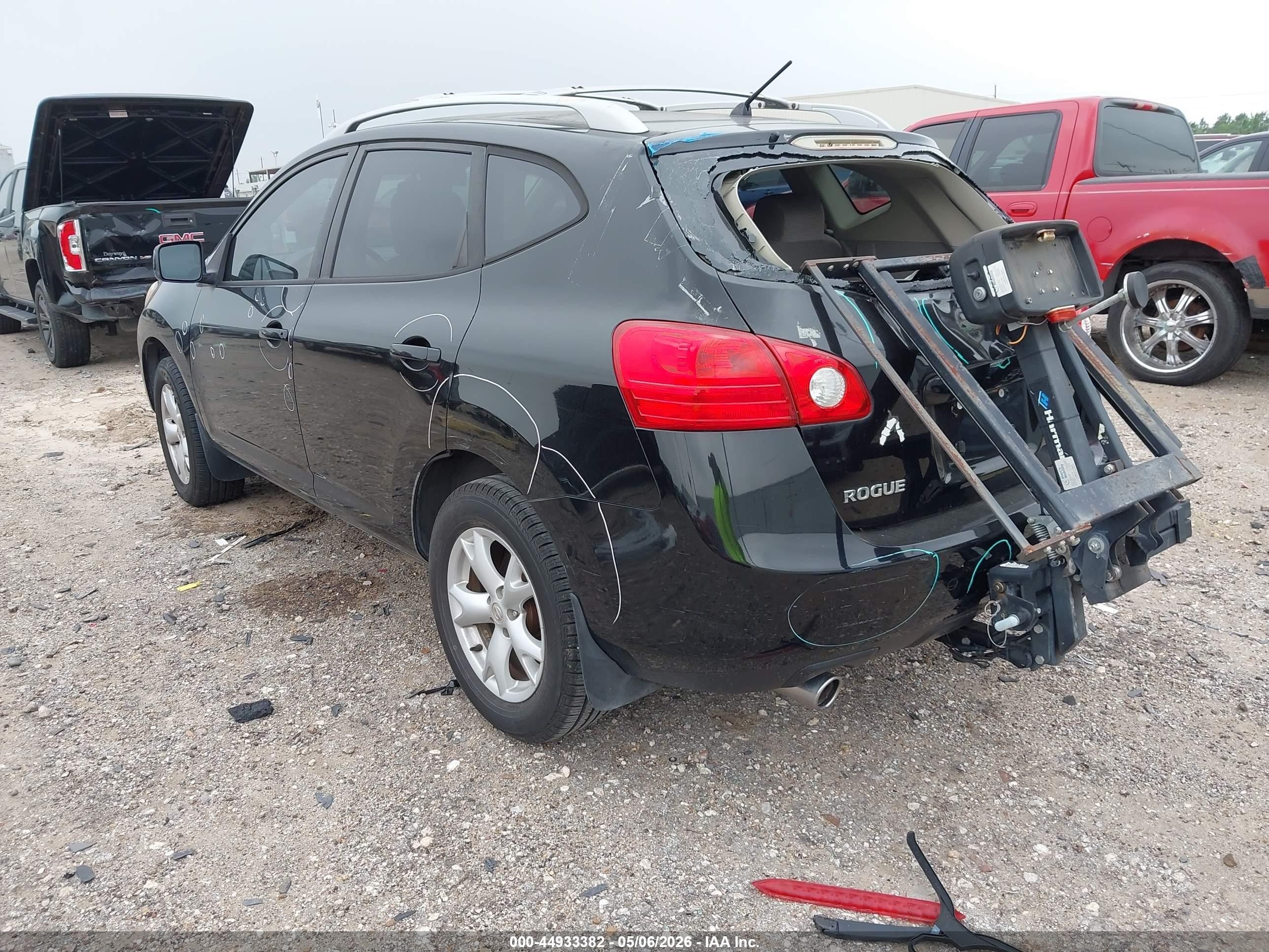 2009 Nissan Rogue Sl Черный vin: JN8AS58T59W320181