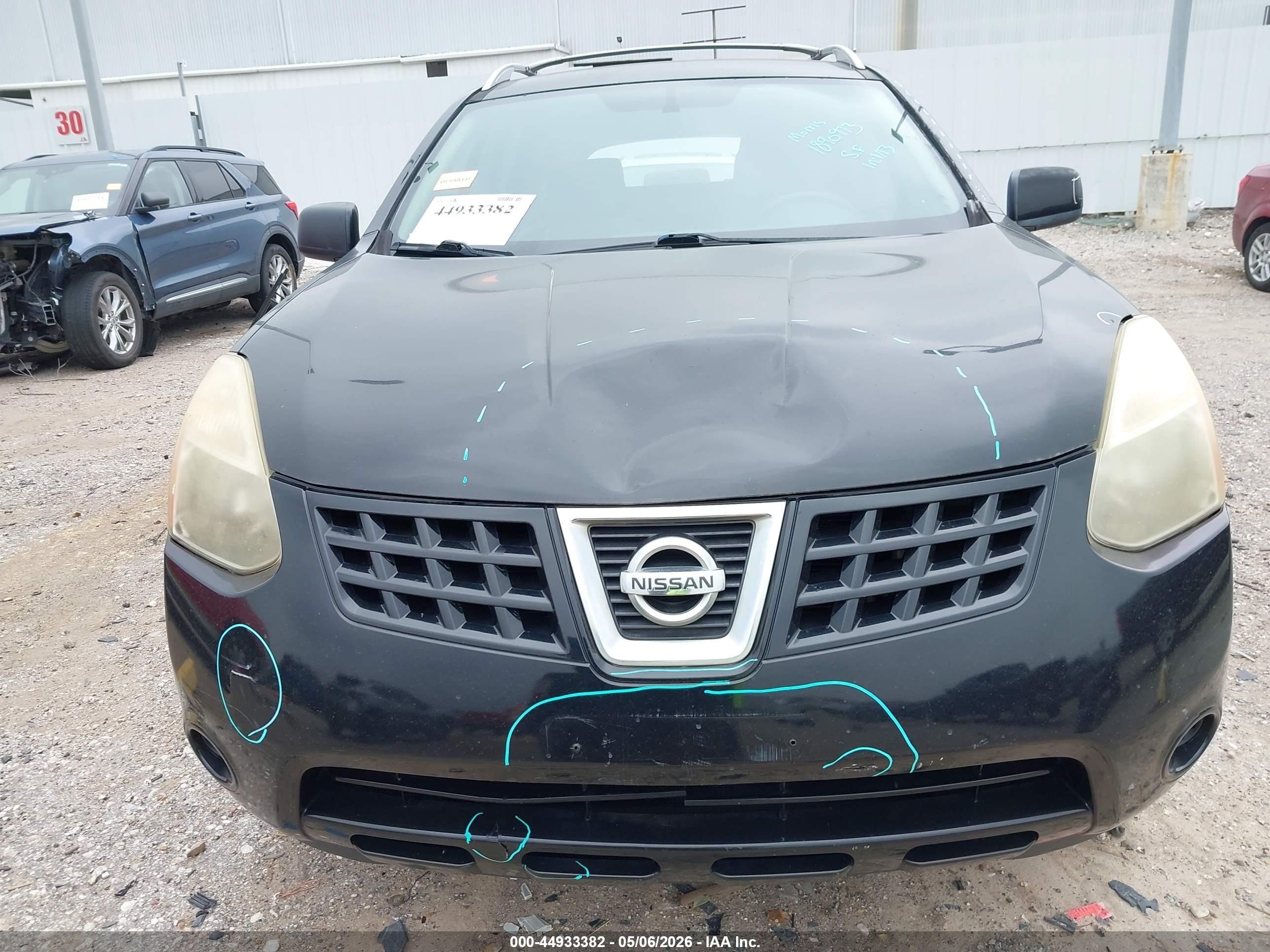 2009 Nissan Rogue Sl Черный vin: JN8AS58T59W320181