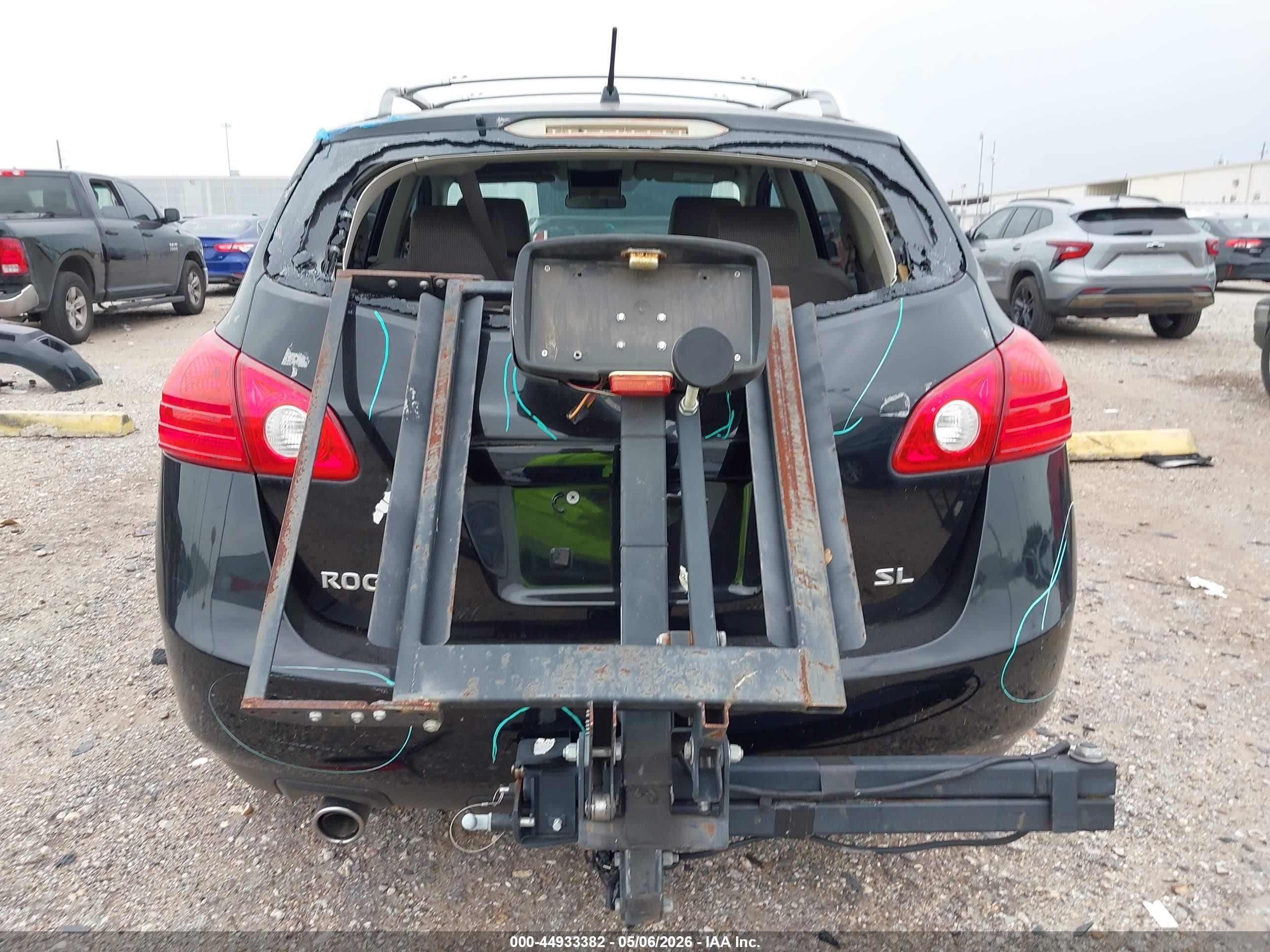 2009 Nissan Rogue Sl Черный vin: JN8AS58T59W320181