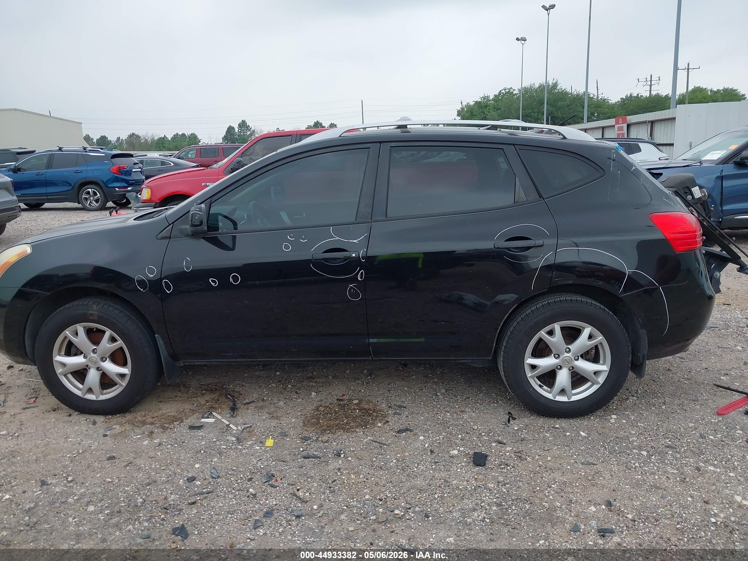 2009 Nissan Rogue Sl Черный vin: JN8AS58T59W320181
