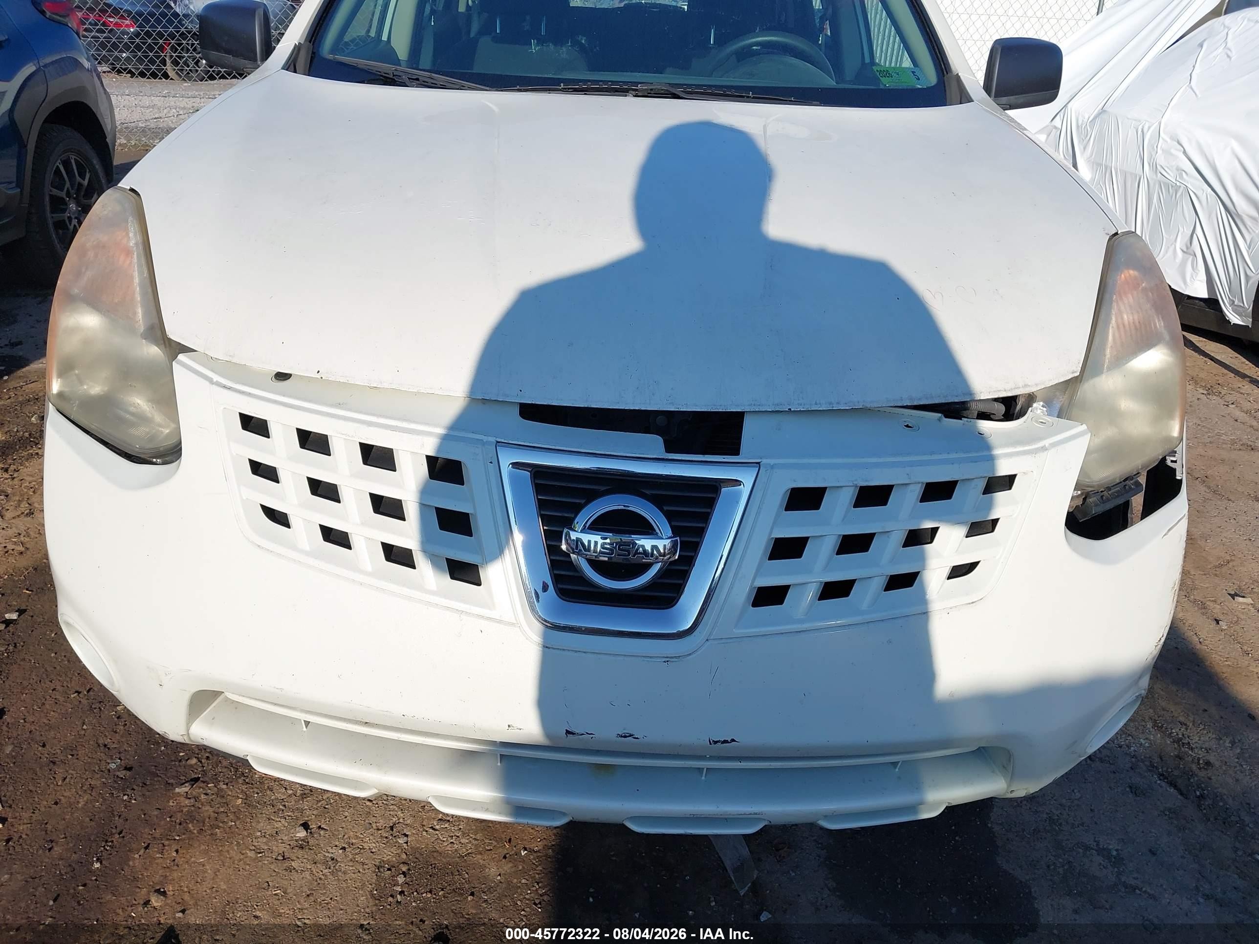 2009 Nissan Rogue S White vin: JN8AS58T59W323484